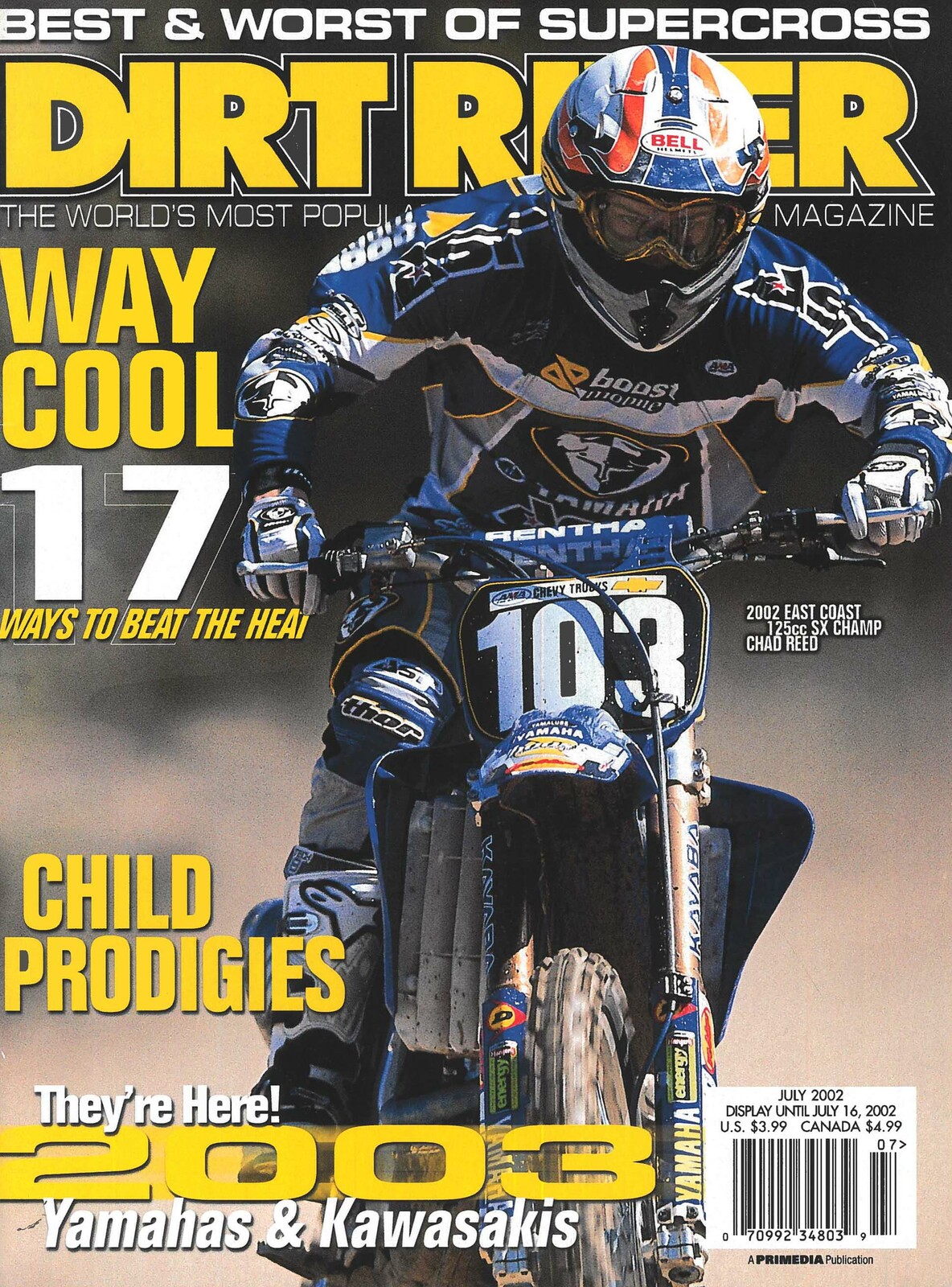 Chad Reed on the cover of Dirt Rider.