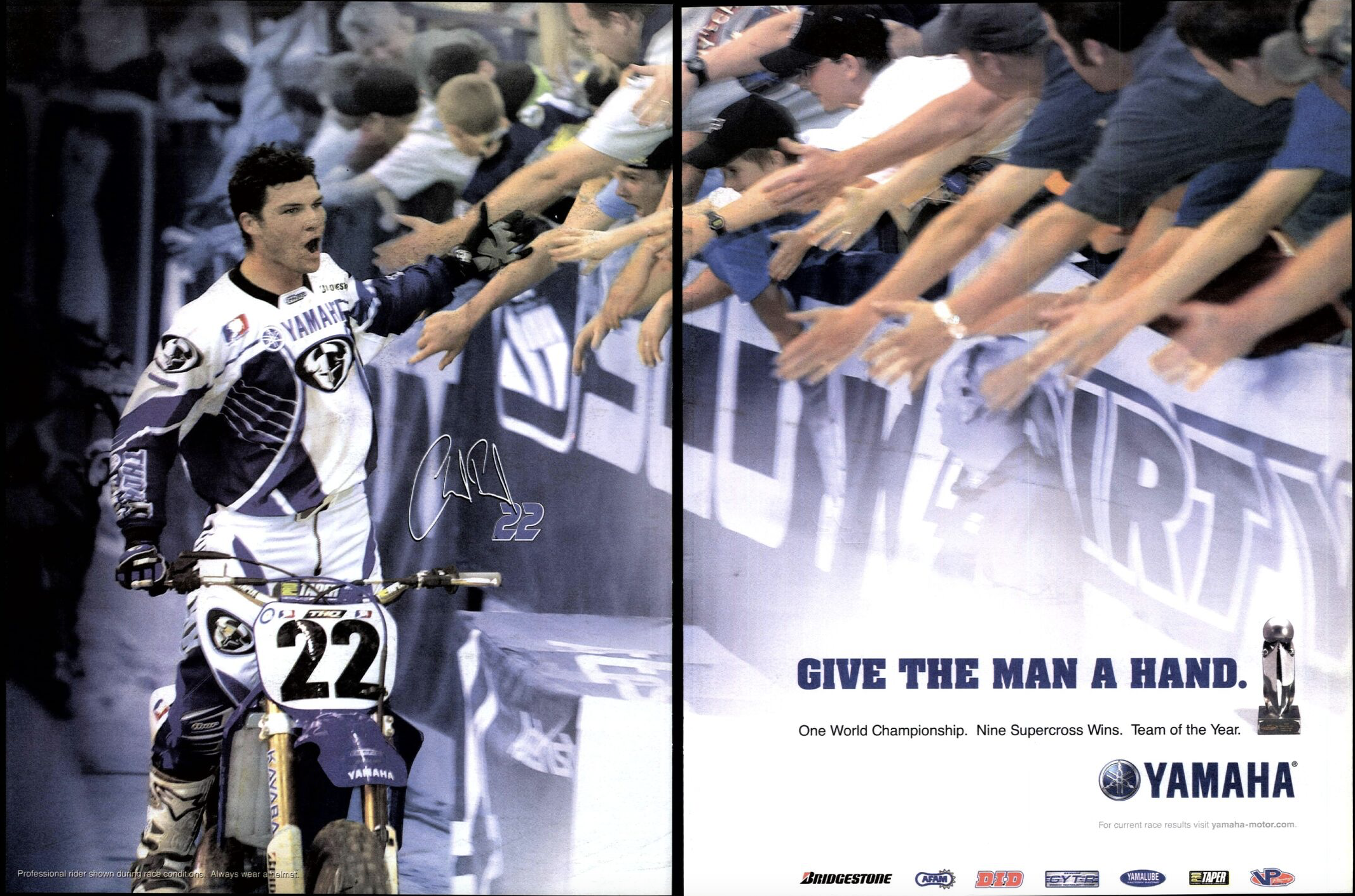Yamaha ad featuring Chad Reed.