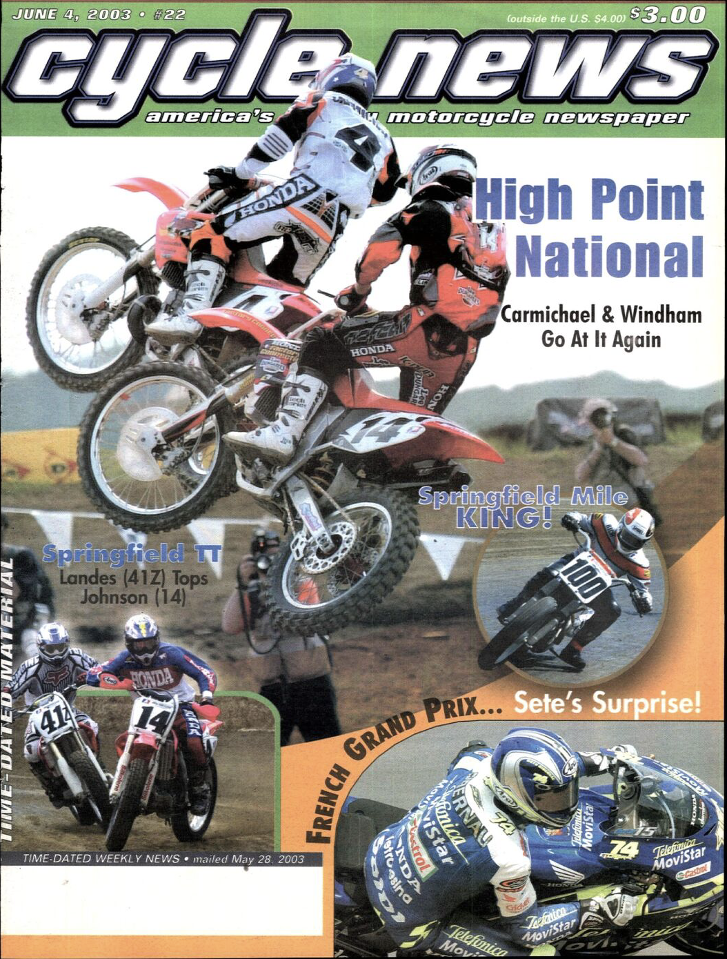 Windham was able to straigt up beat Carmichael twice in 2003, something very few riders can say.