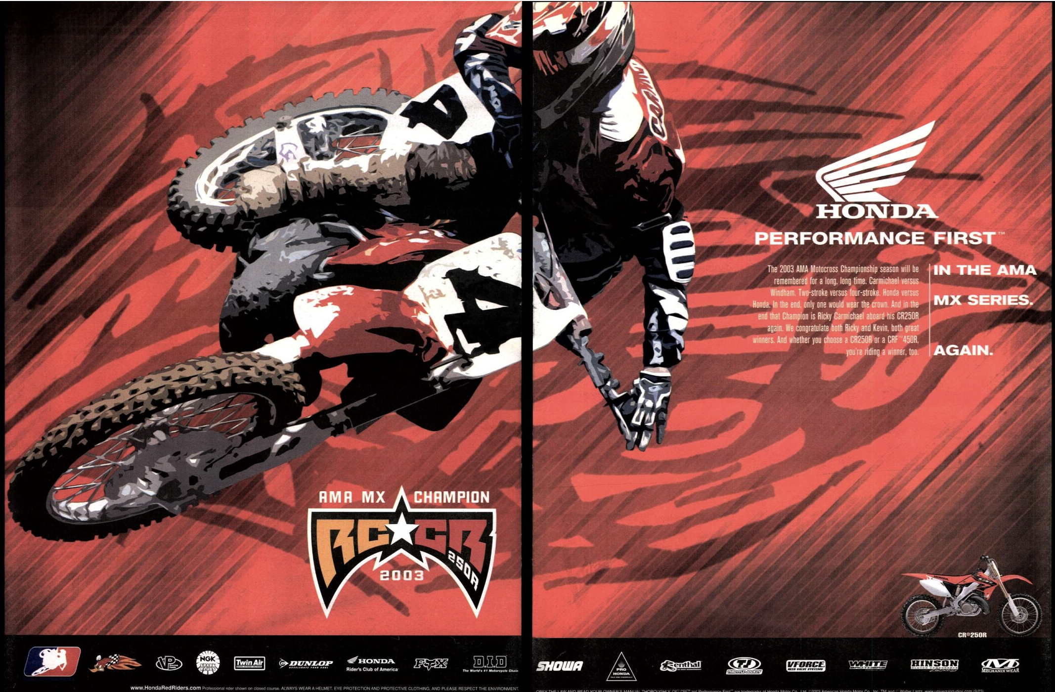 Ricky Carmichael Honda ad.