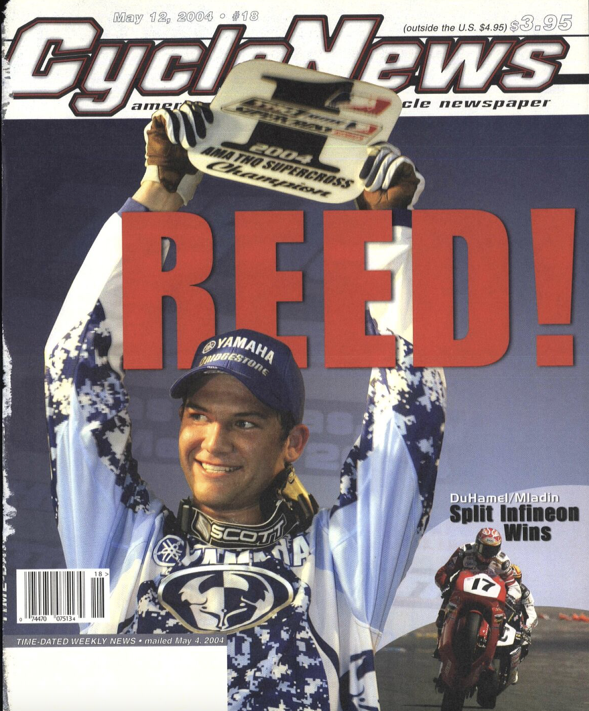 Chad Reed on the cover of Cycle News.