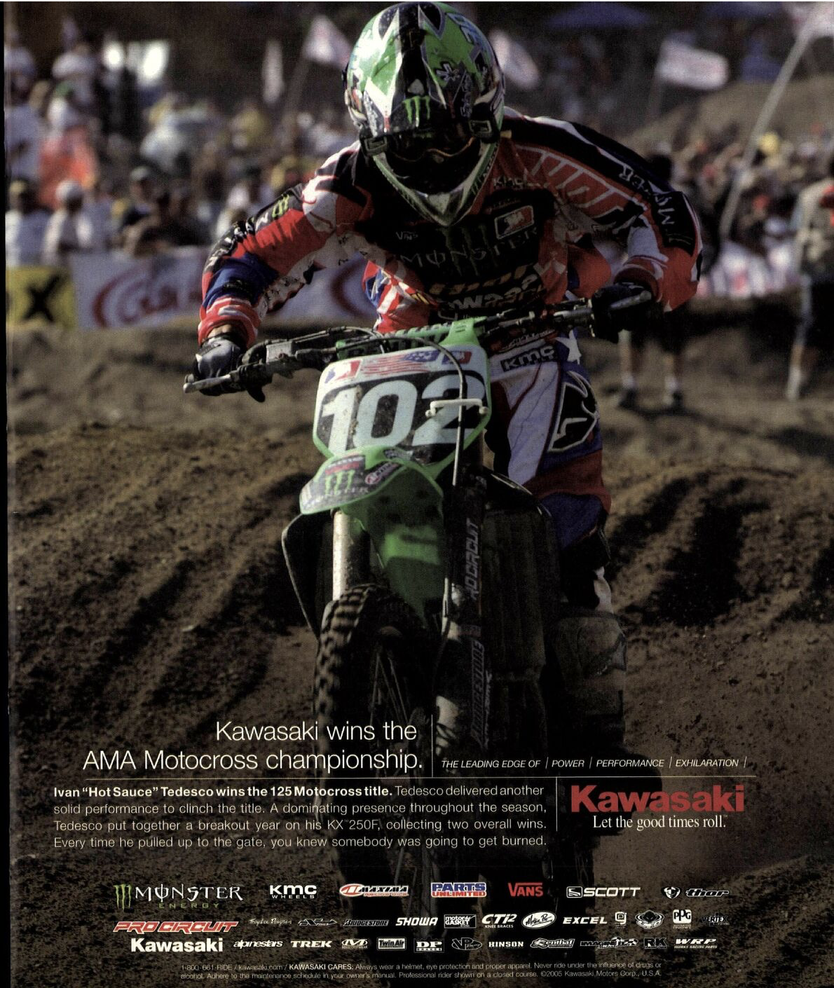 Kawasaki ad with Ivan Tedesco.