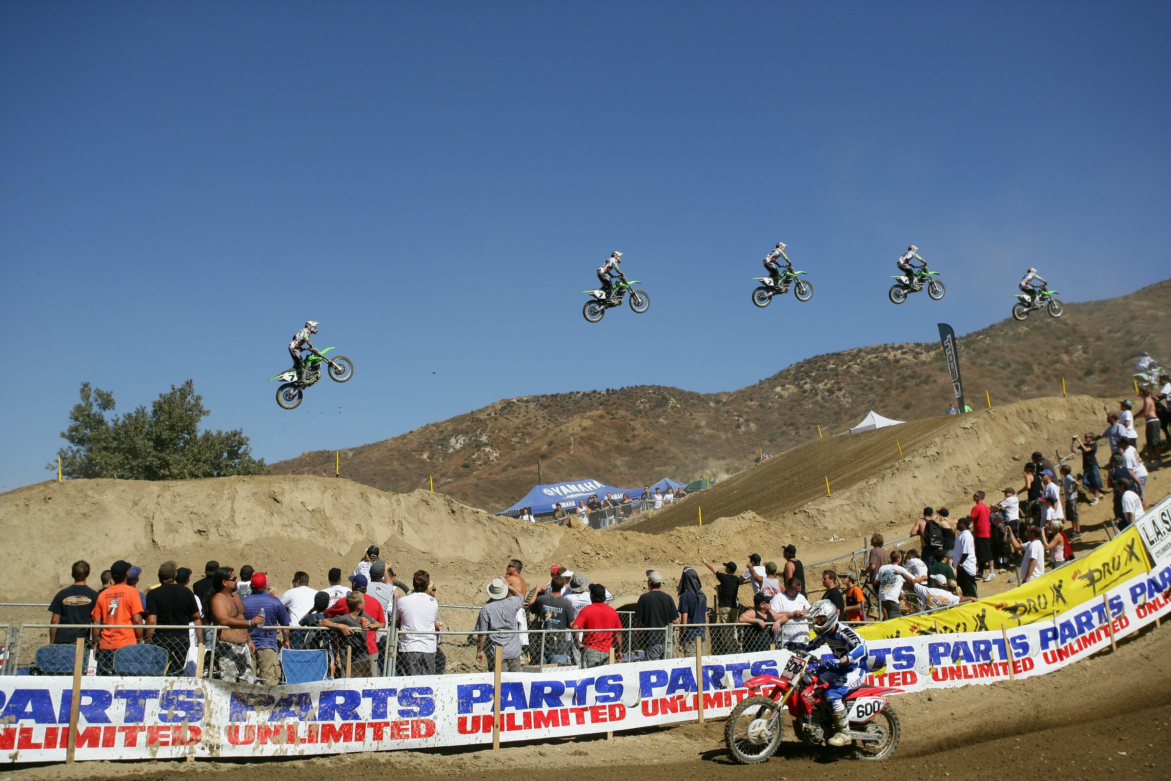 Stewart in a sequence of photos stitched together at Glen Helen in 2006.