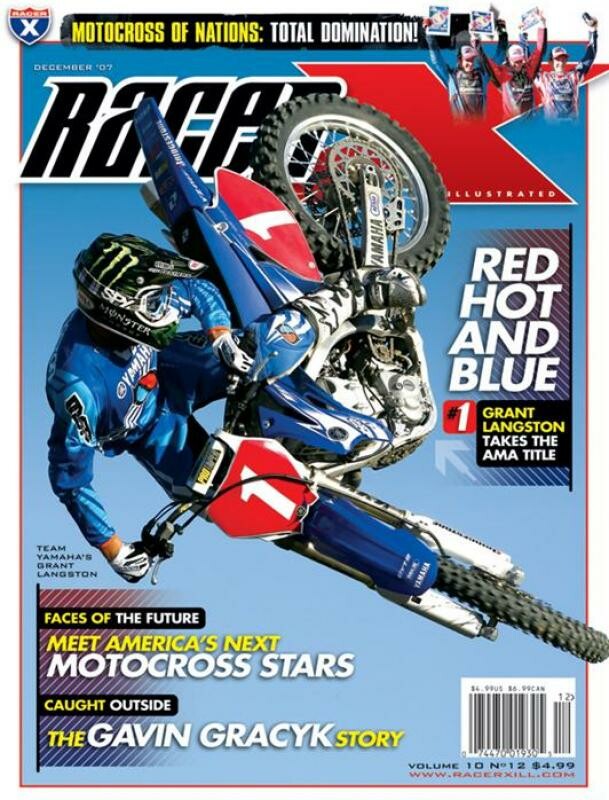 Grant Langston on the cover of Racer X Illustrated.