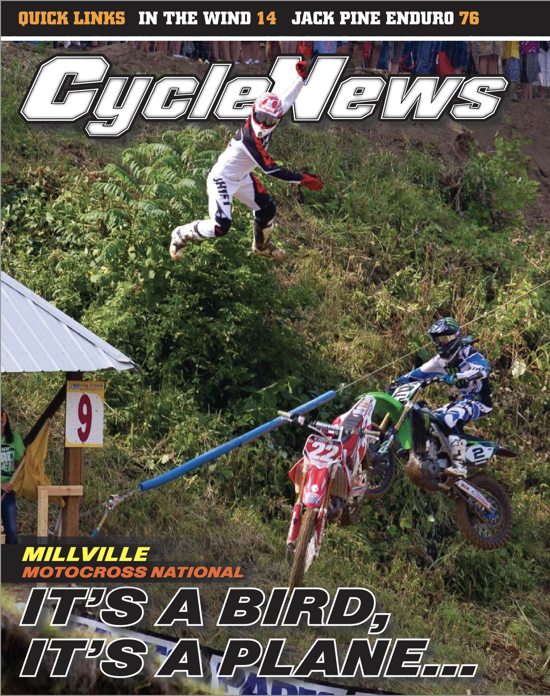 Chad Reed on the cover of Cycle News.