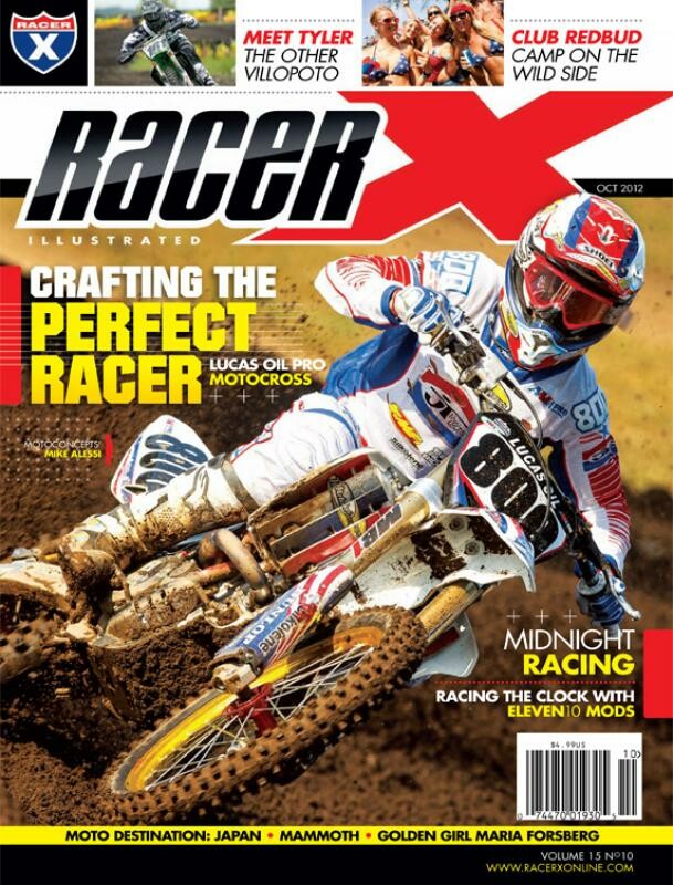 Mike Alessi on the cover of Racer X Illustrated.
