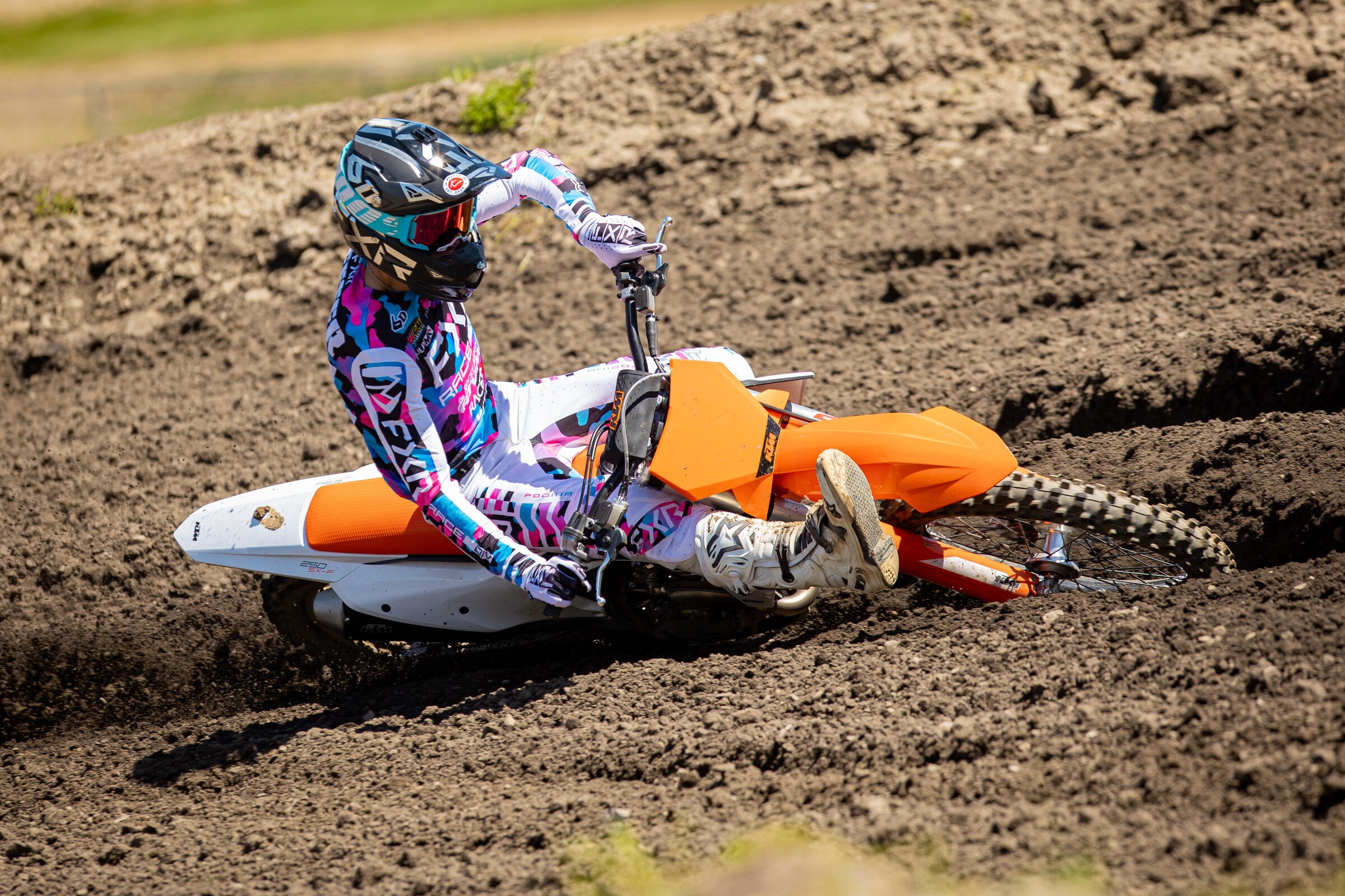 Aden Keefer in action on the 2023 KTM 250 SX-F.