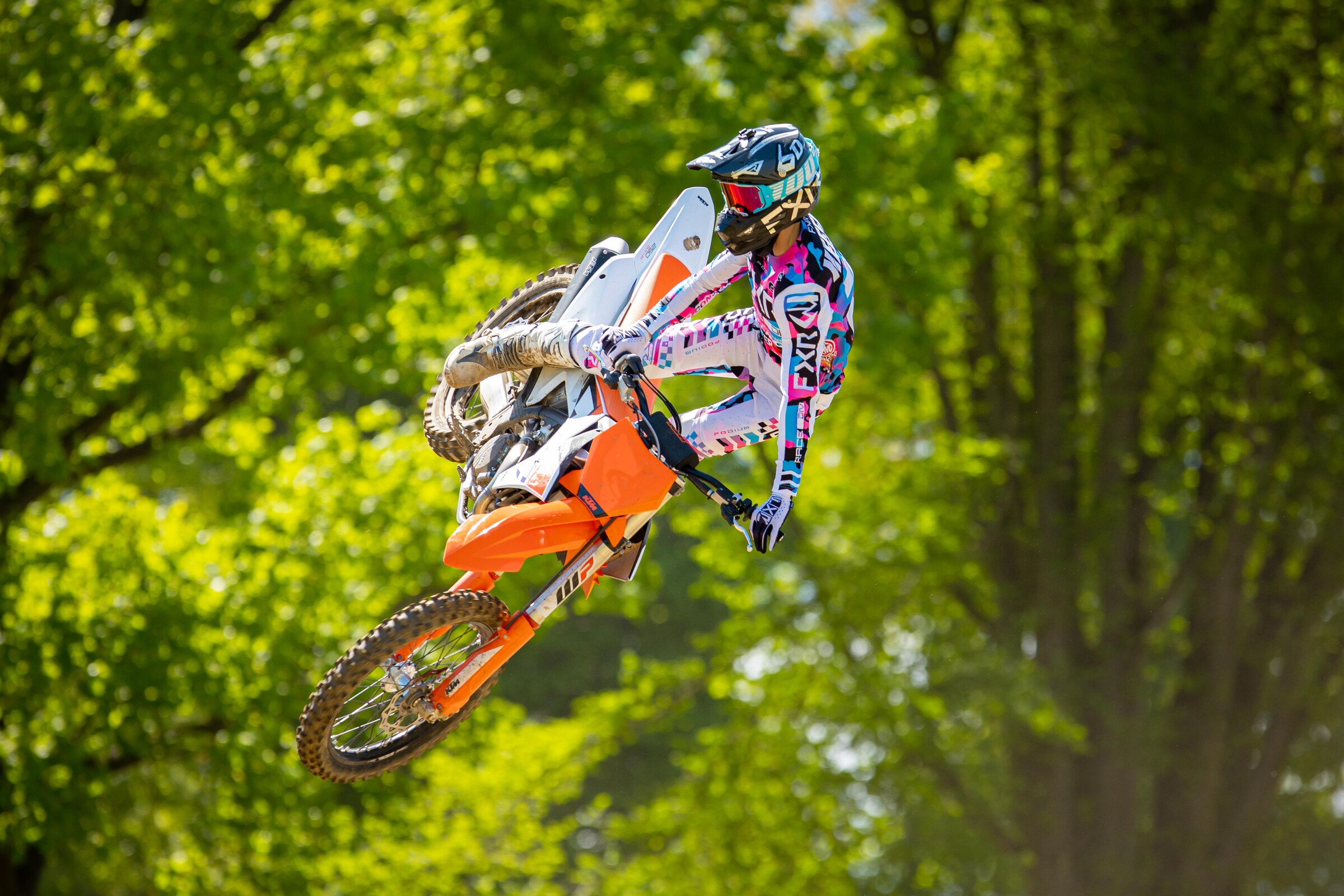 Aden Keefer in action on the 2023 KTM 250 SX-F.