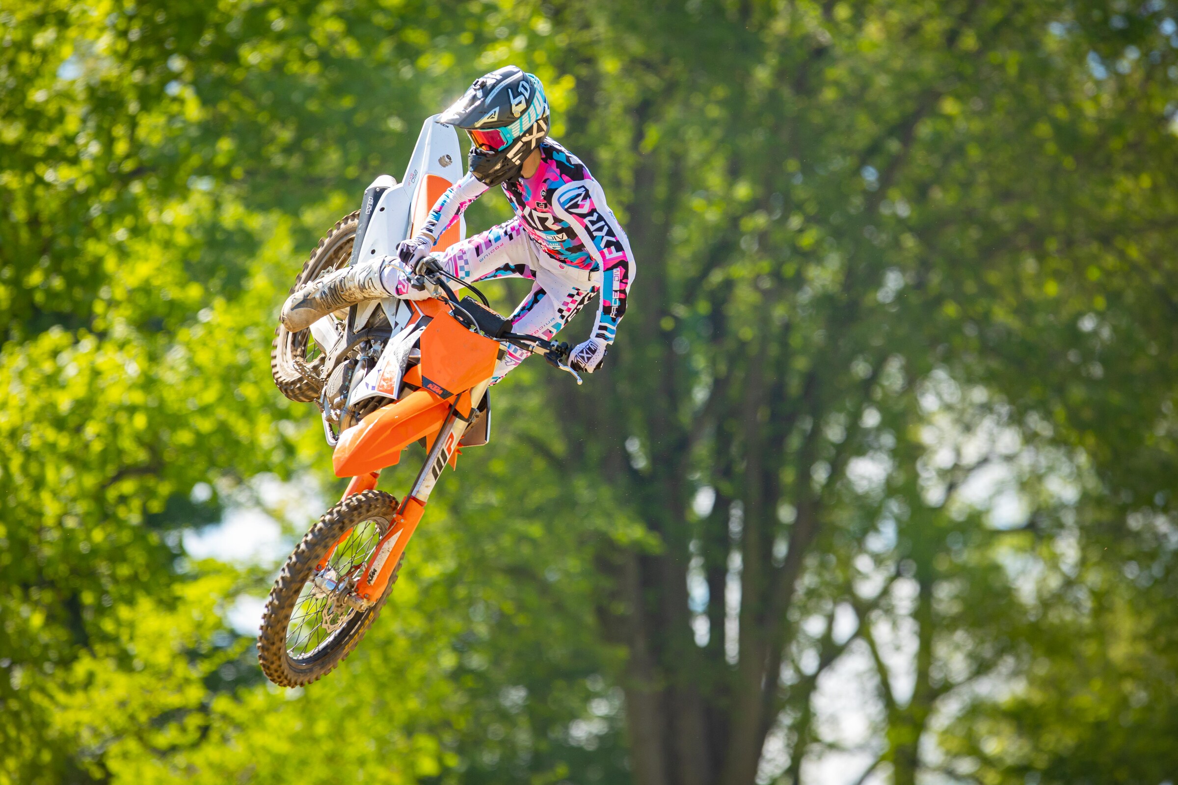 Aden Keefer in action on the 2023 KTM 250 SX-F.