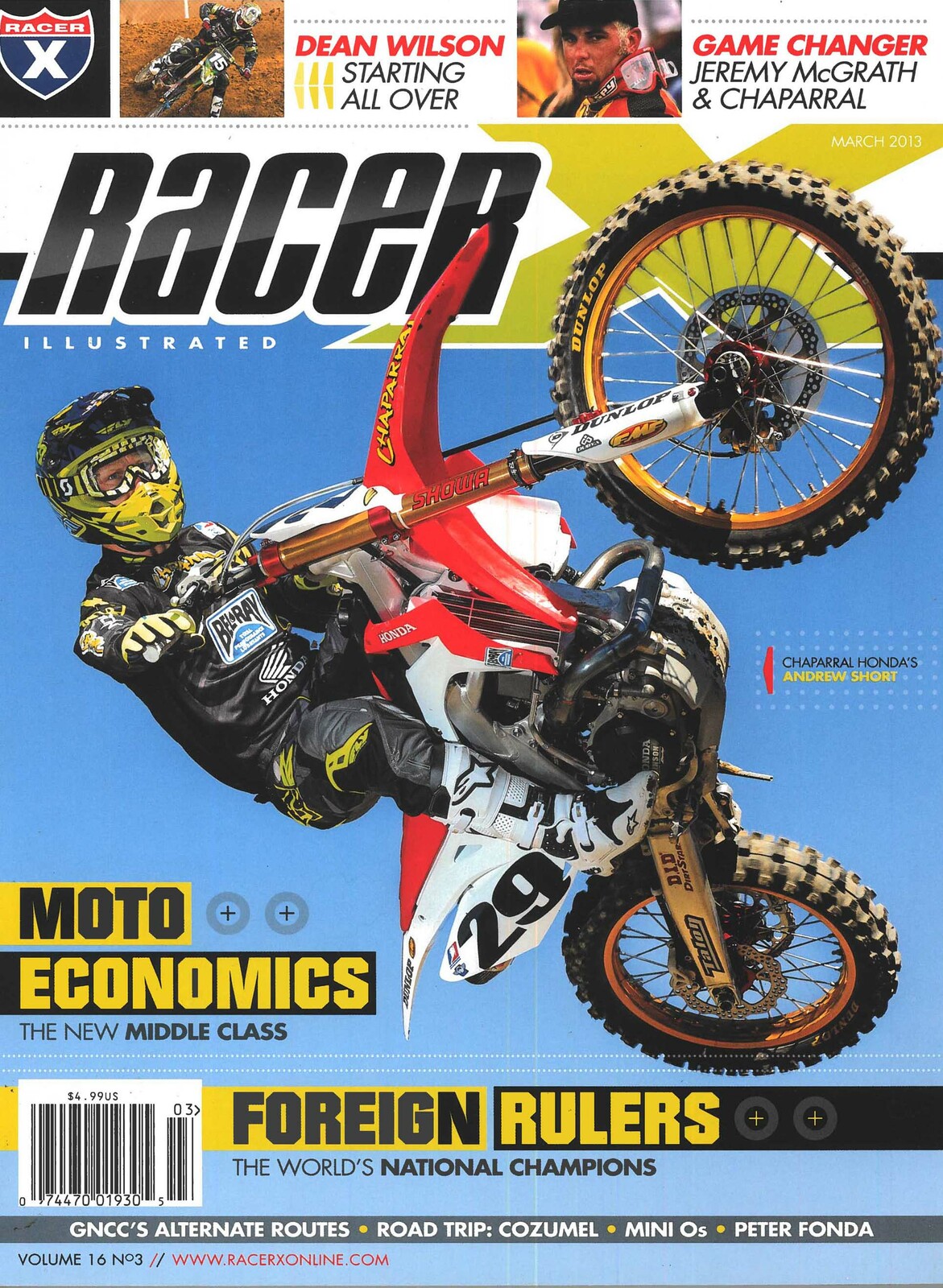 Andrew Short on the cover of Racer X Illustrated.