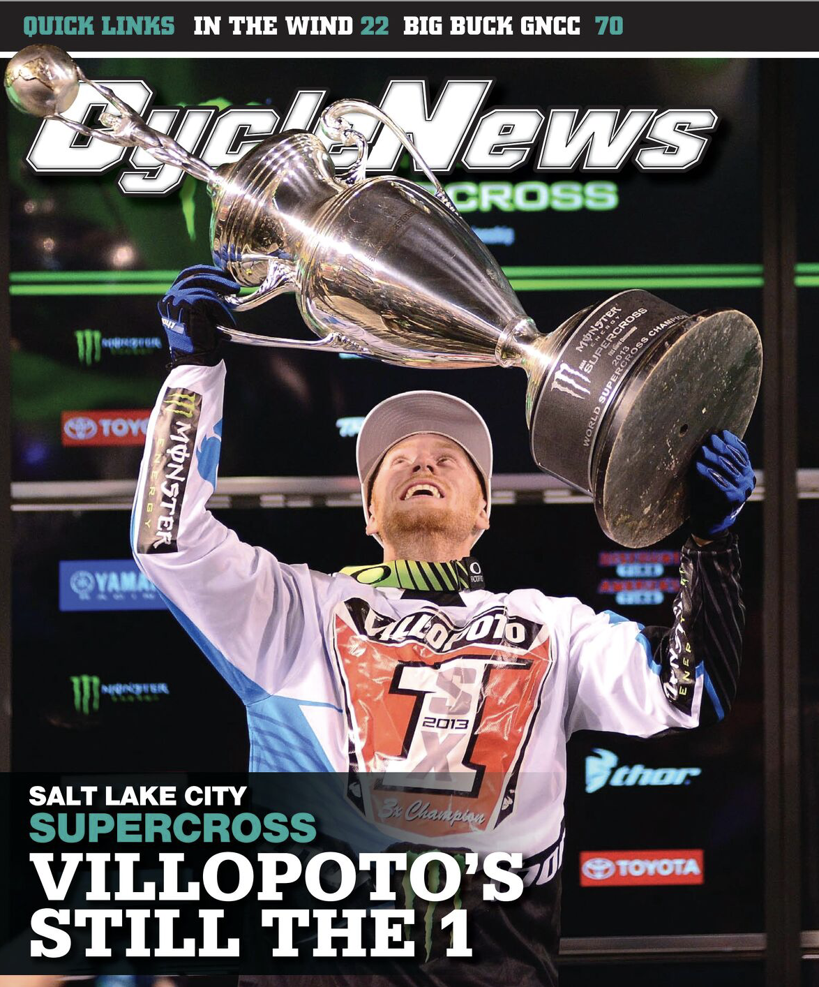 Ryan Villopoto on the cover of Cycle News.