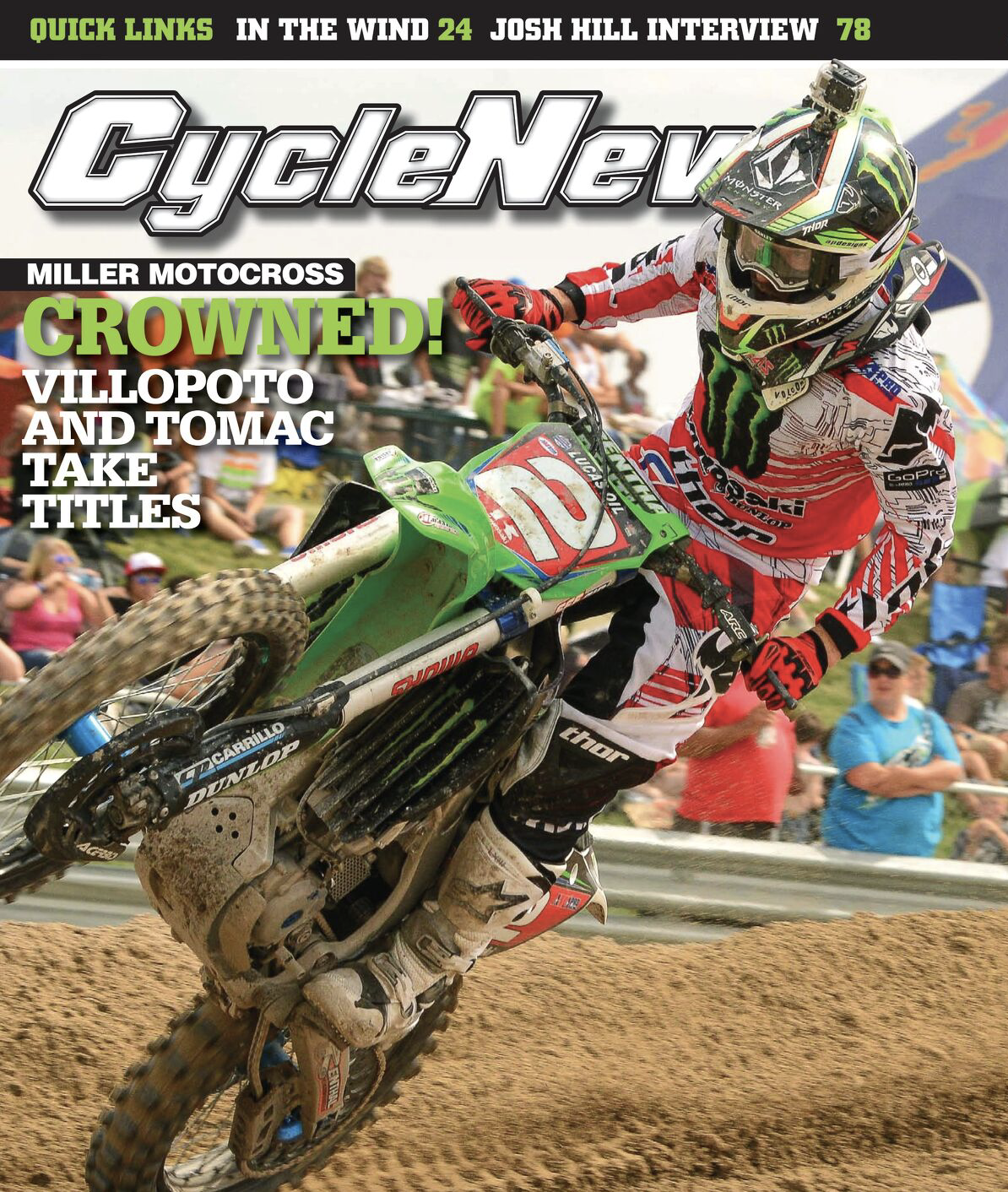 Ryan Villopoto on the cover of Cycle News.
