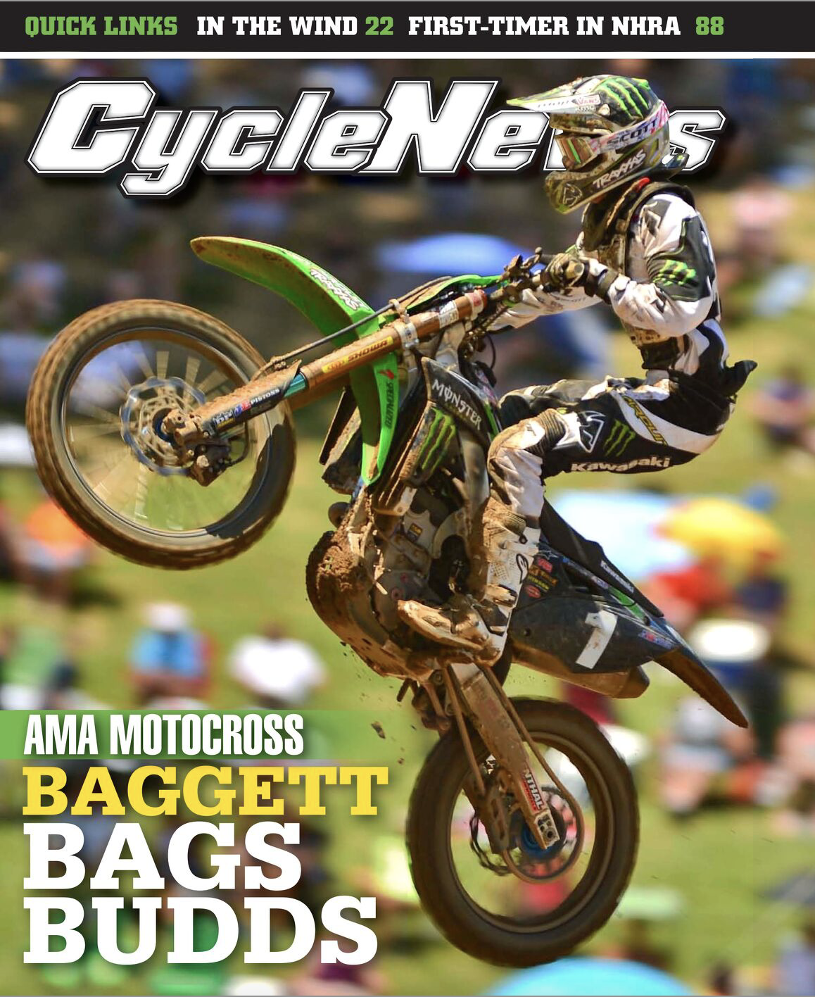 Blake Baggett on the cover of Cycle News.