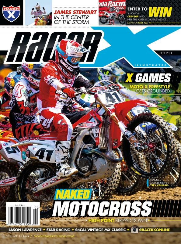Trey Canard on the cover of Racer X Illustrated.
