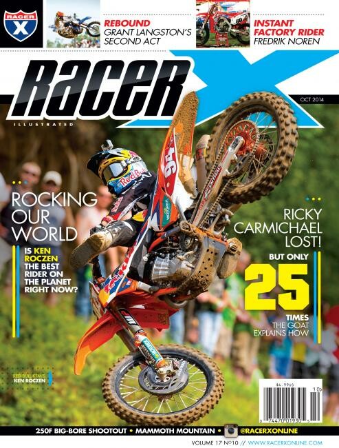 Ken Roczen on the cover of Racer X Illustrated.