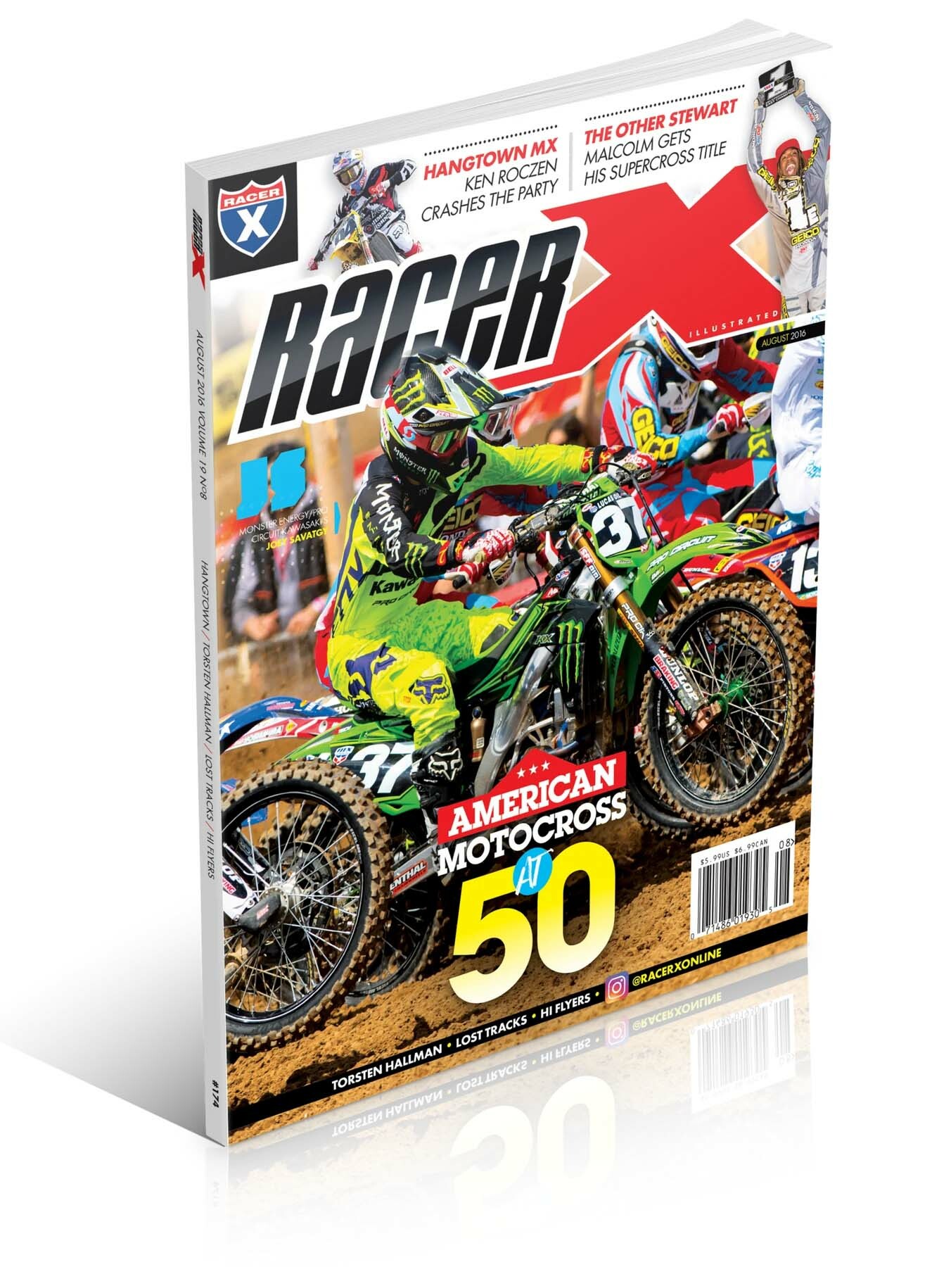 Joey Savatgy on the cover of Racer X Illustrated.