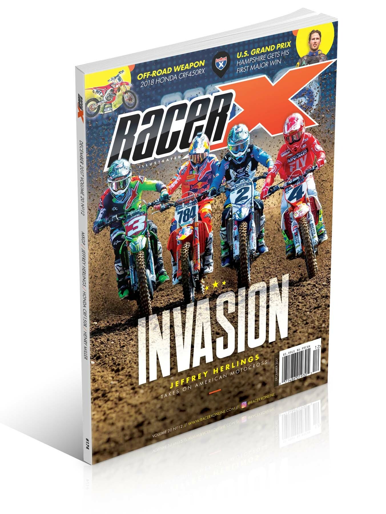 Jeffery Herlings #784 on the cover of Racer X Illustrated.