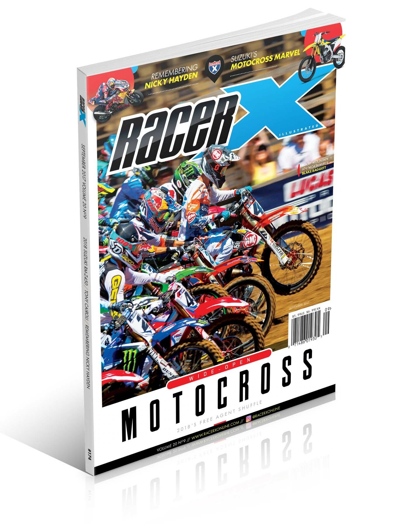 Blake Baggett and the 450 field on the cover of Racer X Illustrated.