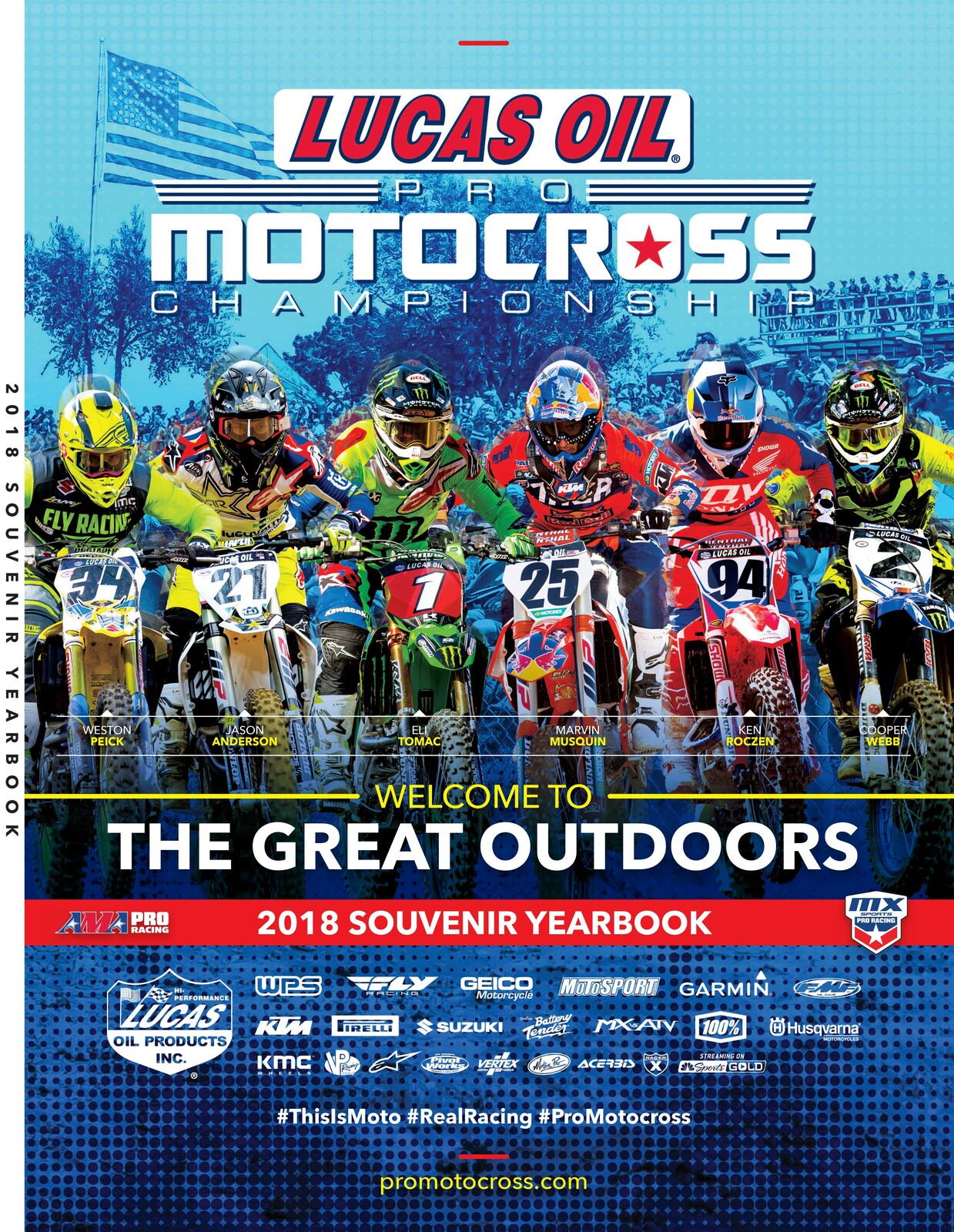 The 2018 Lucas Oil AMA Pro Motocross Championship program cover.
