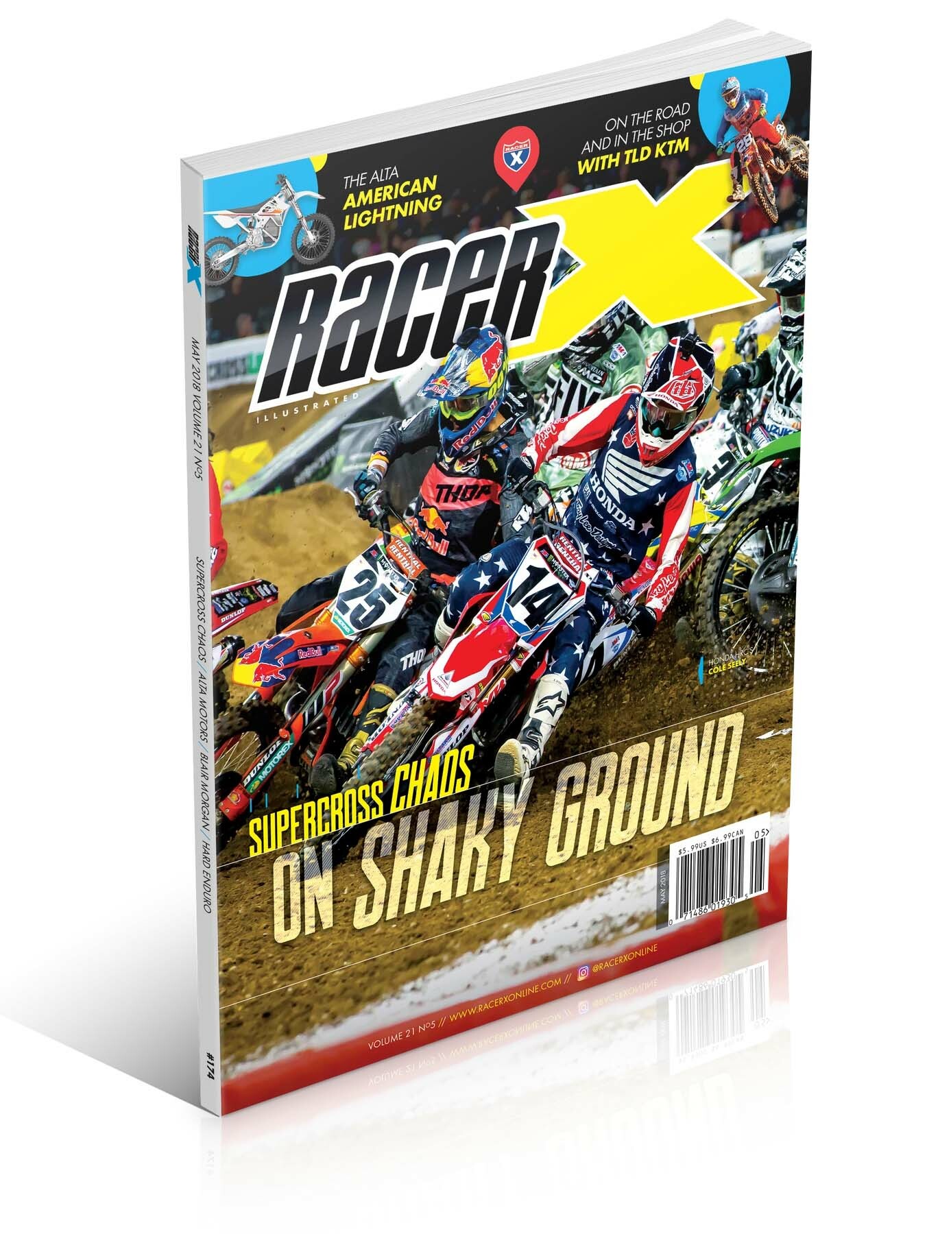 Marvin Musquin and Cole Seely on the cover of Racer X Illustrated.