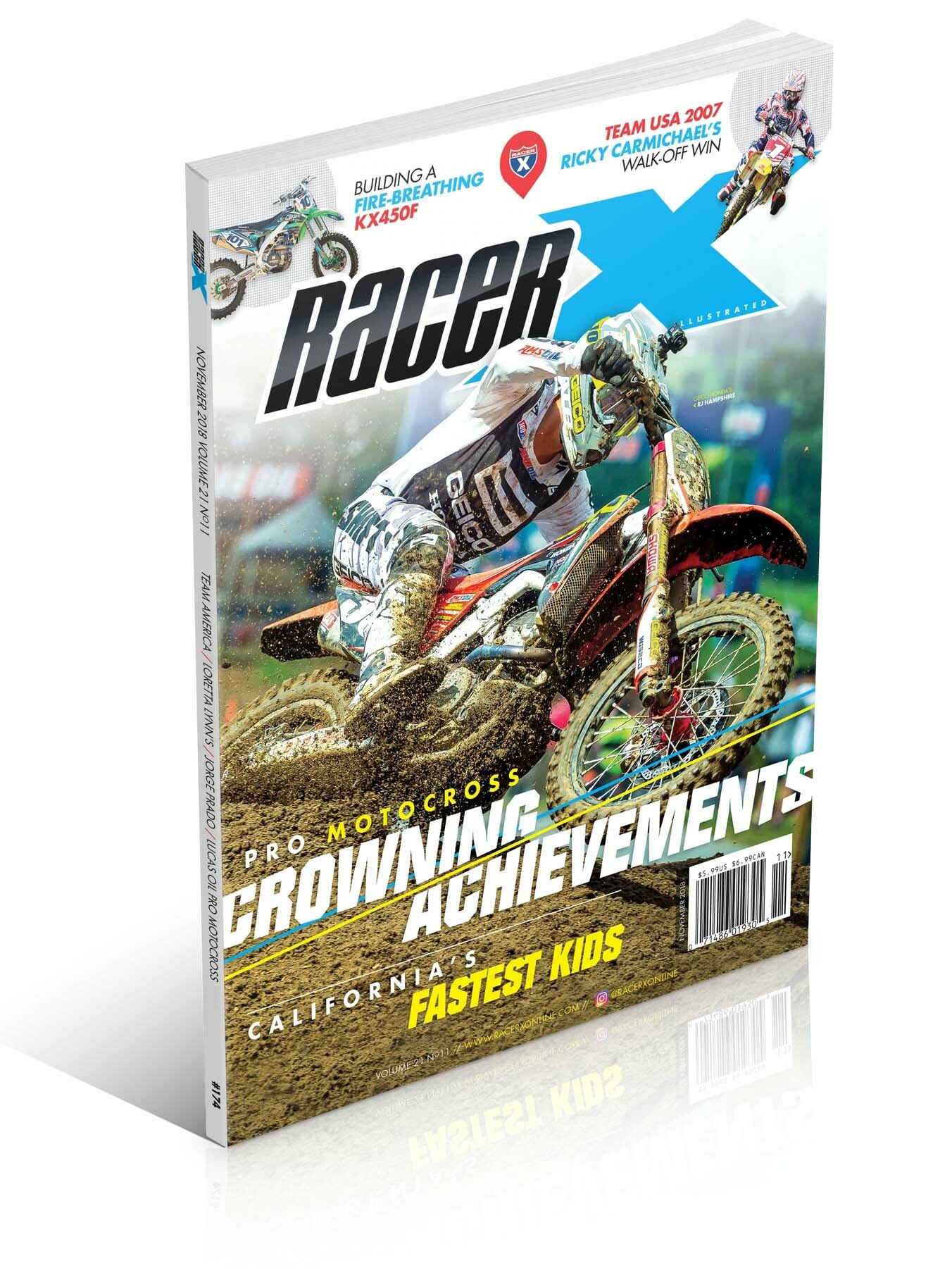 RJ Hampshire on the cover of Racer X Illustrated.