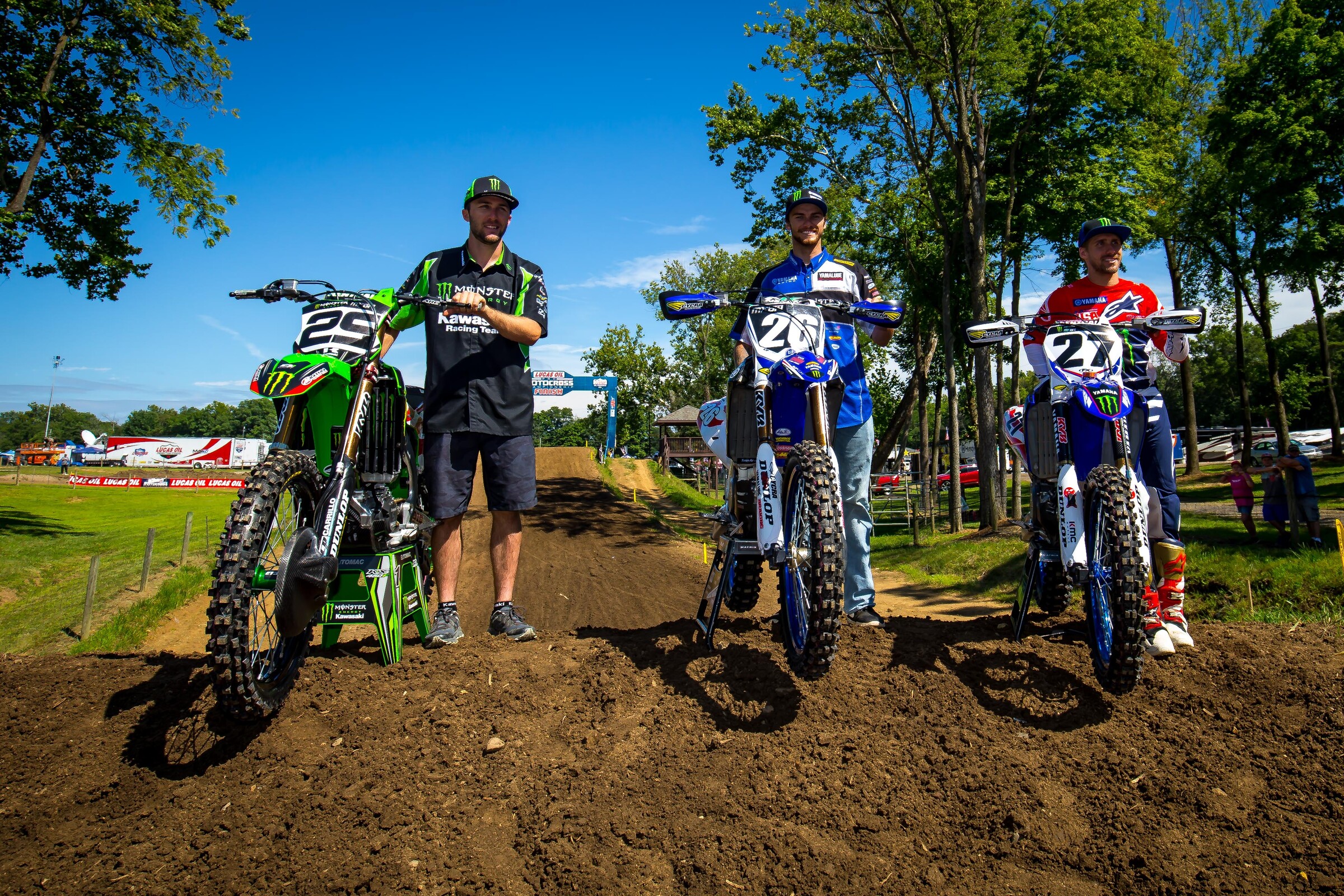The 2019 Team USA MXoN roster: Eli Tomac, Aaron Plesssinger, and Justin Barcia.