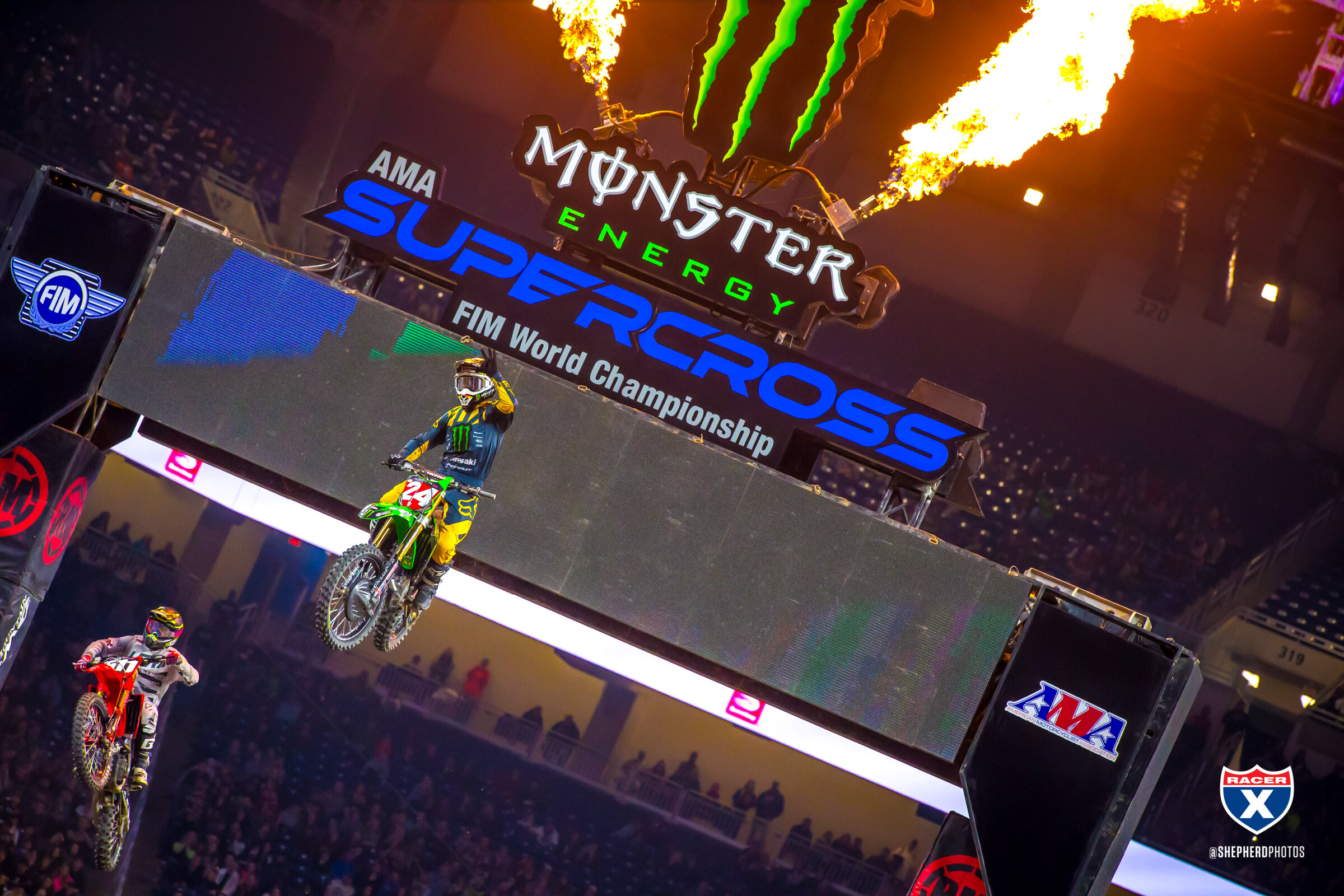 Forkner at the Detorit Supercross.