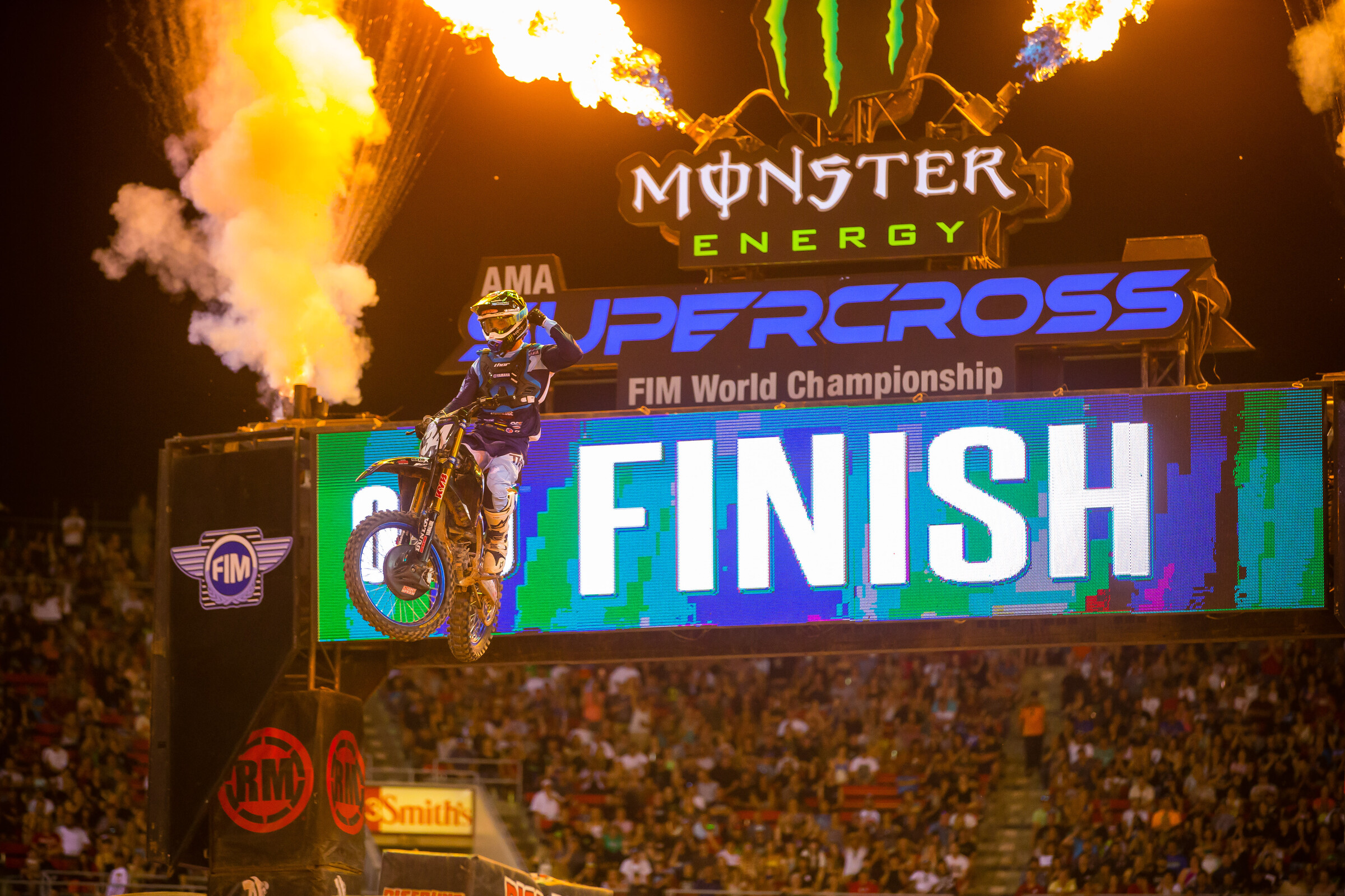 Ferrandis wining the Las Vegas Supercross finale.