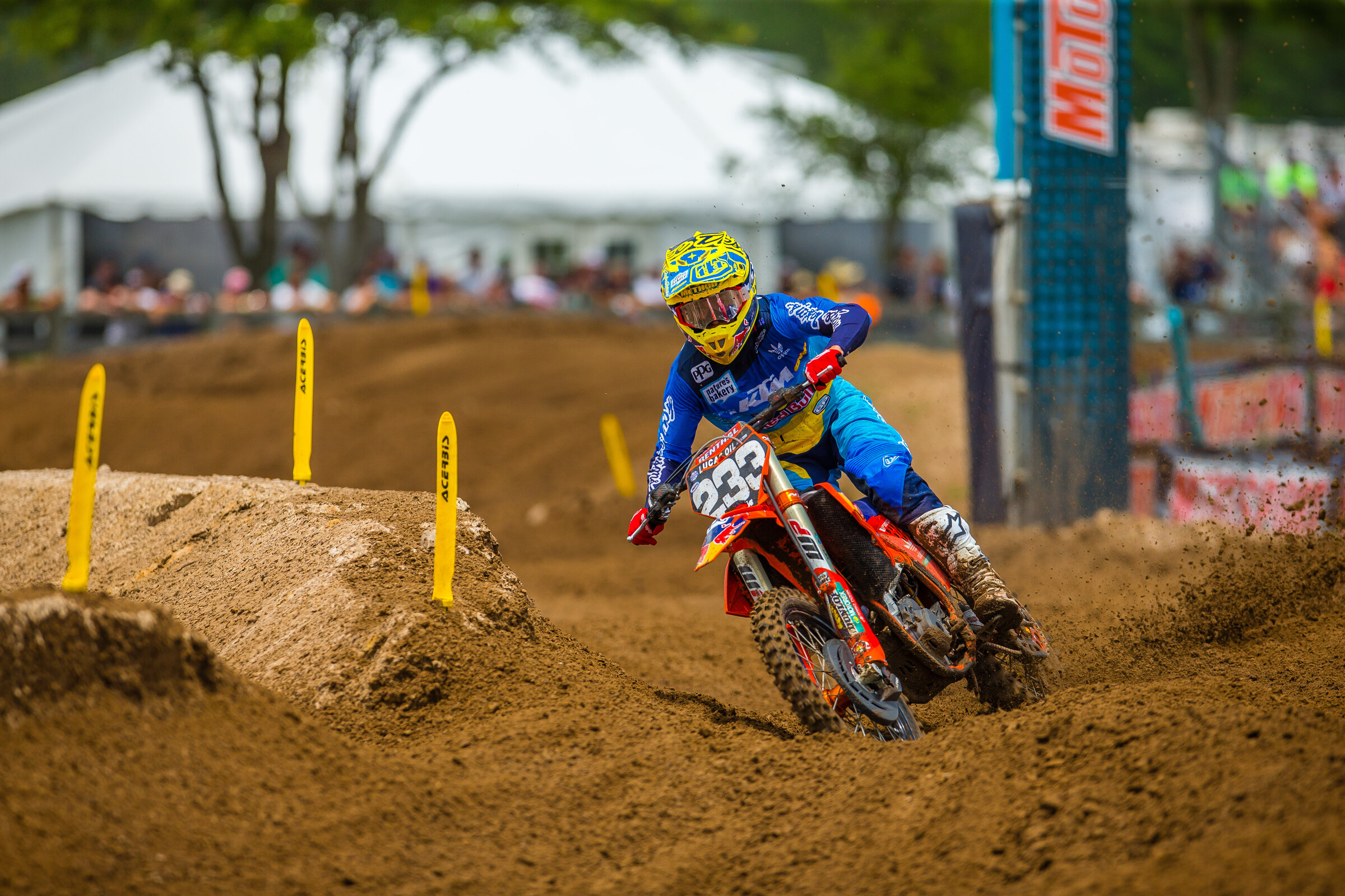 Derek Drake holeshot the first Florida National moto but crashed in rollers after leading the first two laps. The rookie officially finished 38-35 for 38th overall.