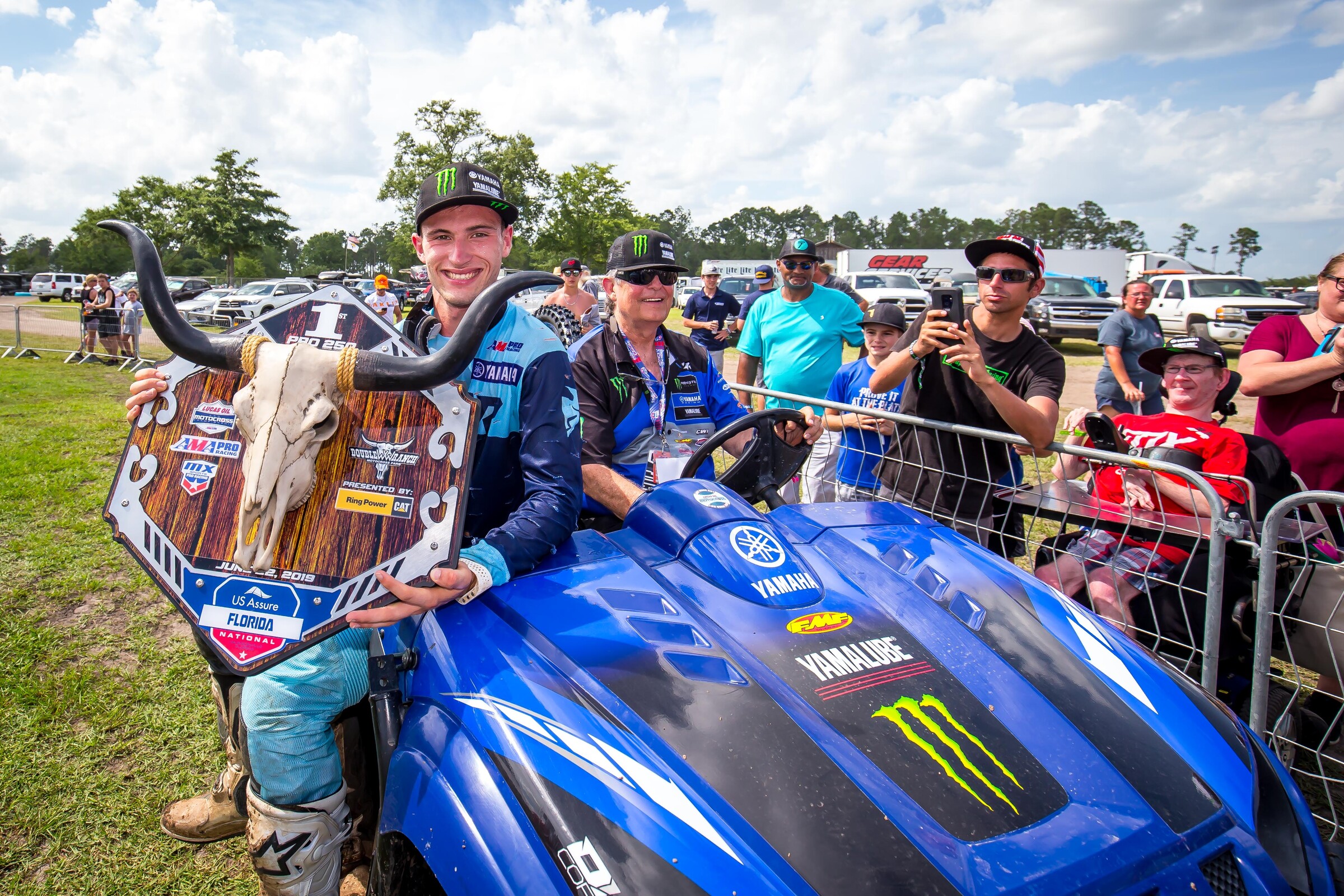 Cooper and Star Yamaha team owner Bobby Regan after Cooper's maiden AMA Motocross overall win.