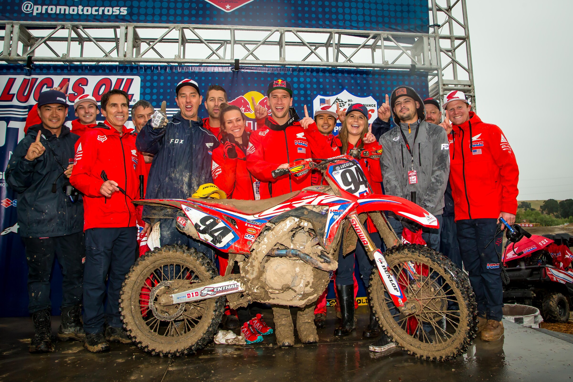Roczen and crew at the season opener.
