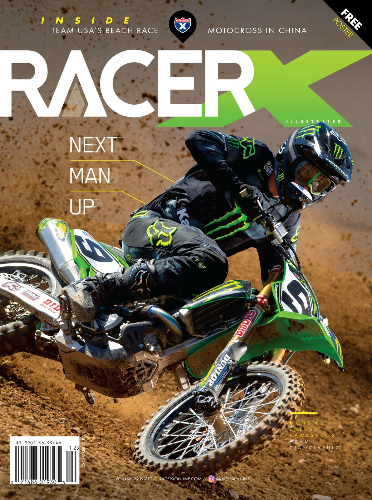 Adam Cianciarulo on the cover of Racer X Illustrated.