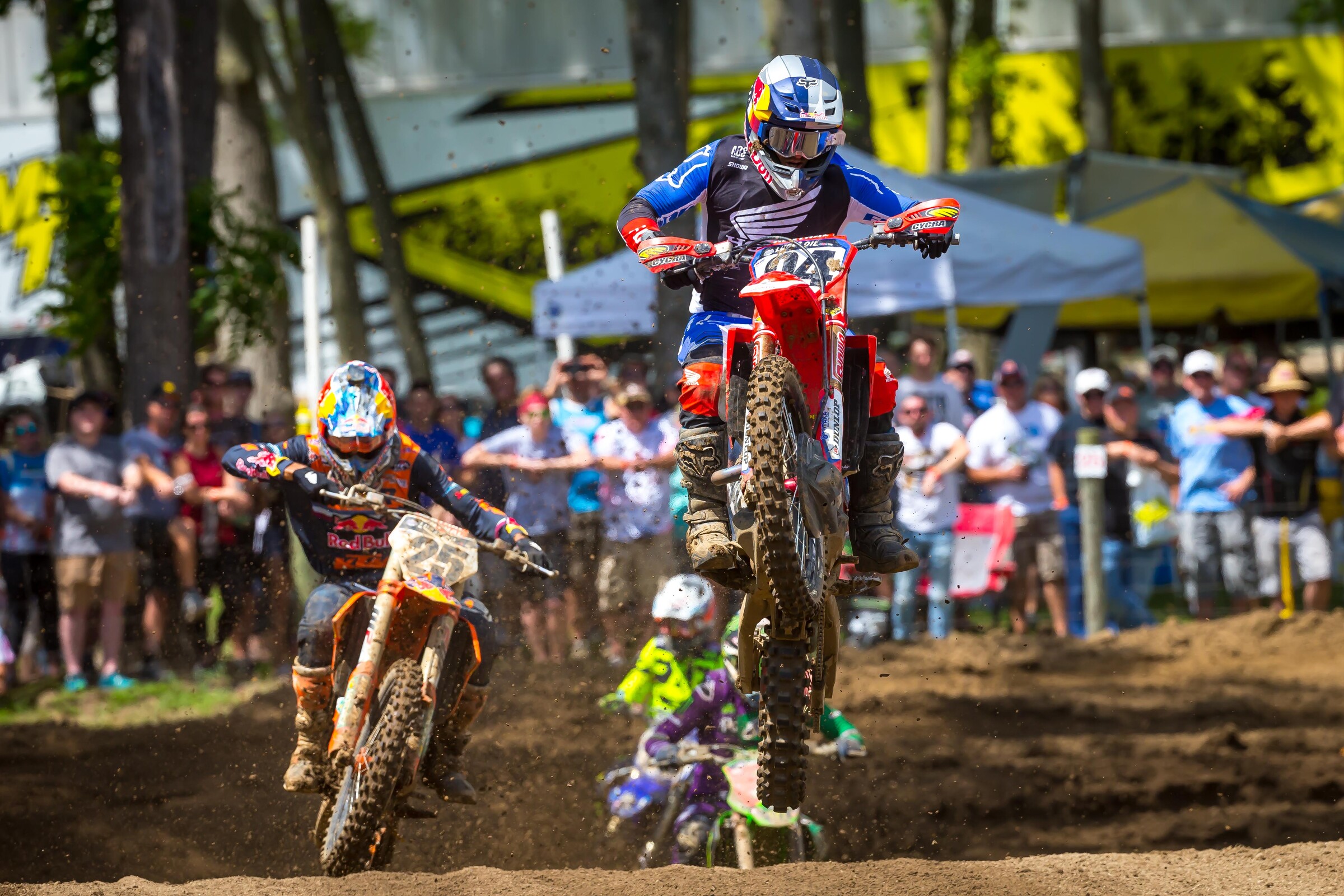 Roczen leading Musquin and and Tomac.