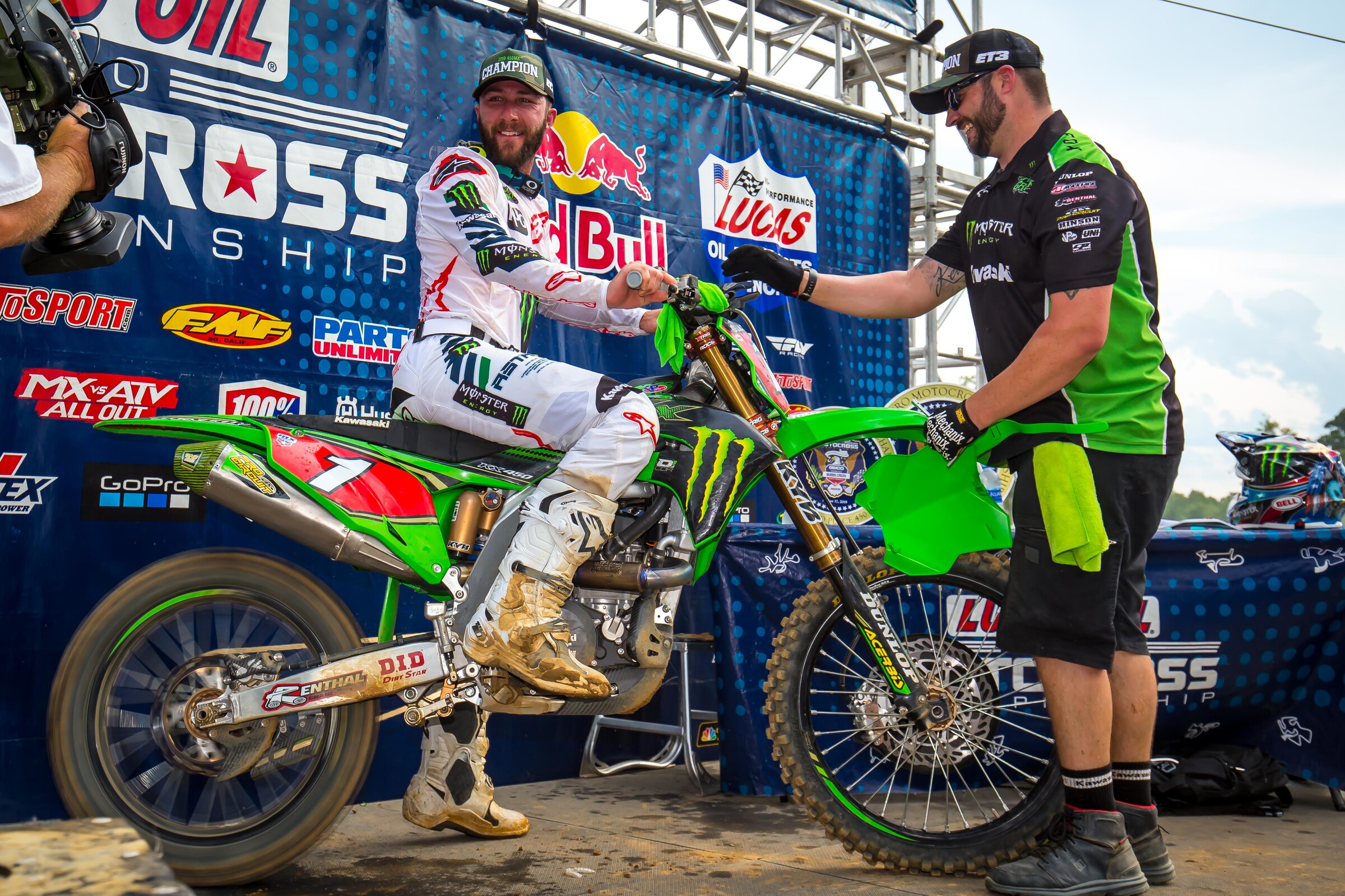 Tomac and long-time mechanic Brian Kranz.
