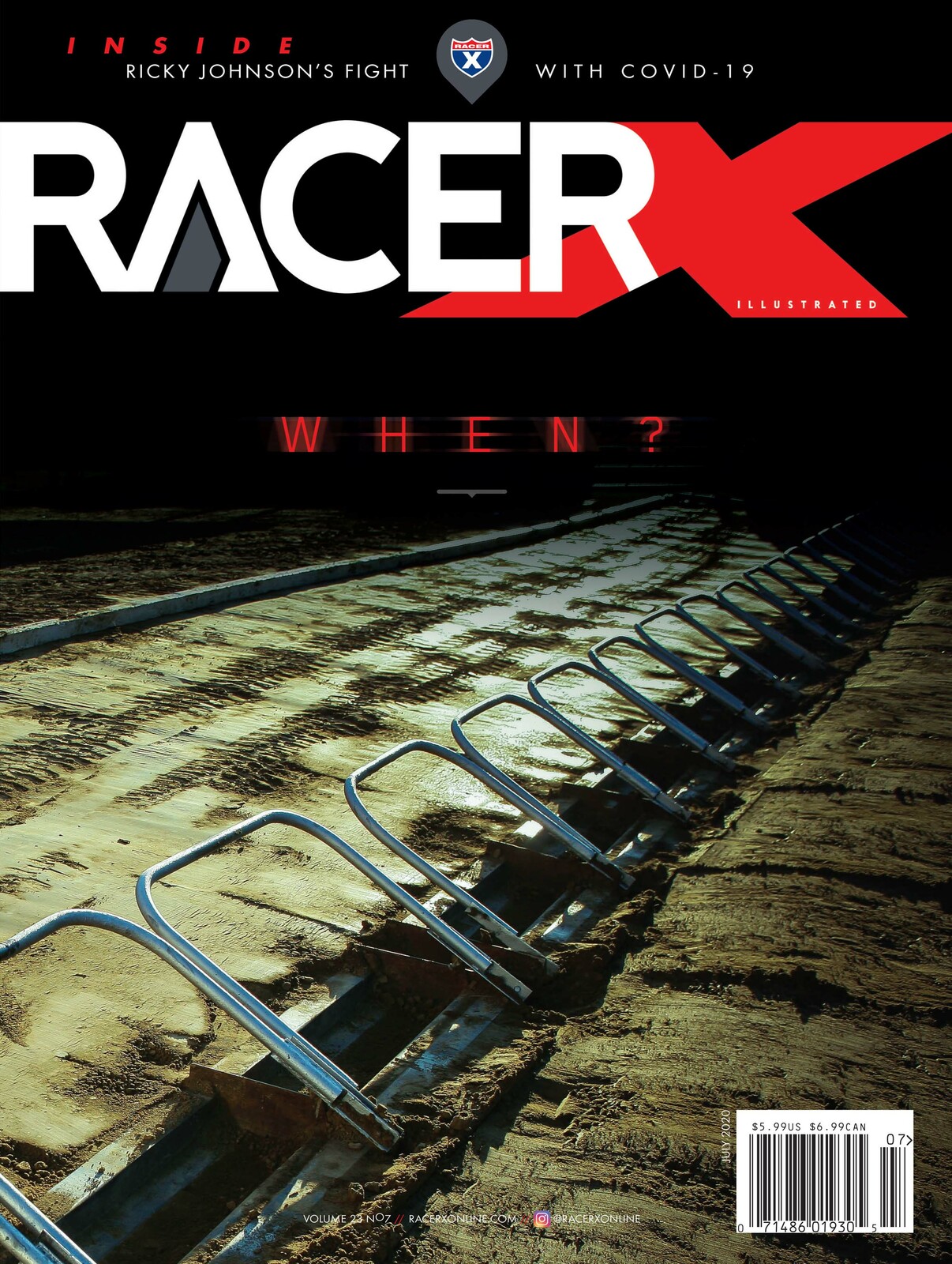 The July 2020 cover of Racer X Illustrated.