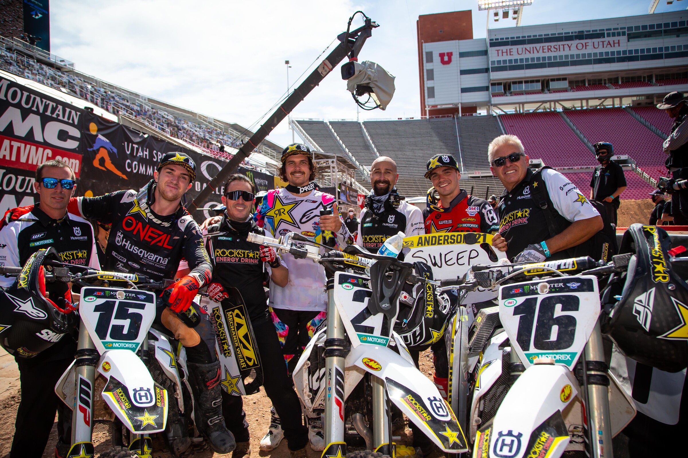 Husqvarna's 450SX main event podium sweep.