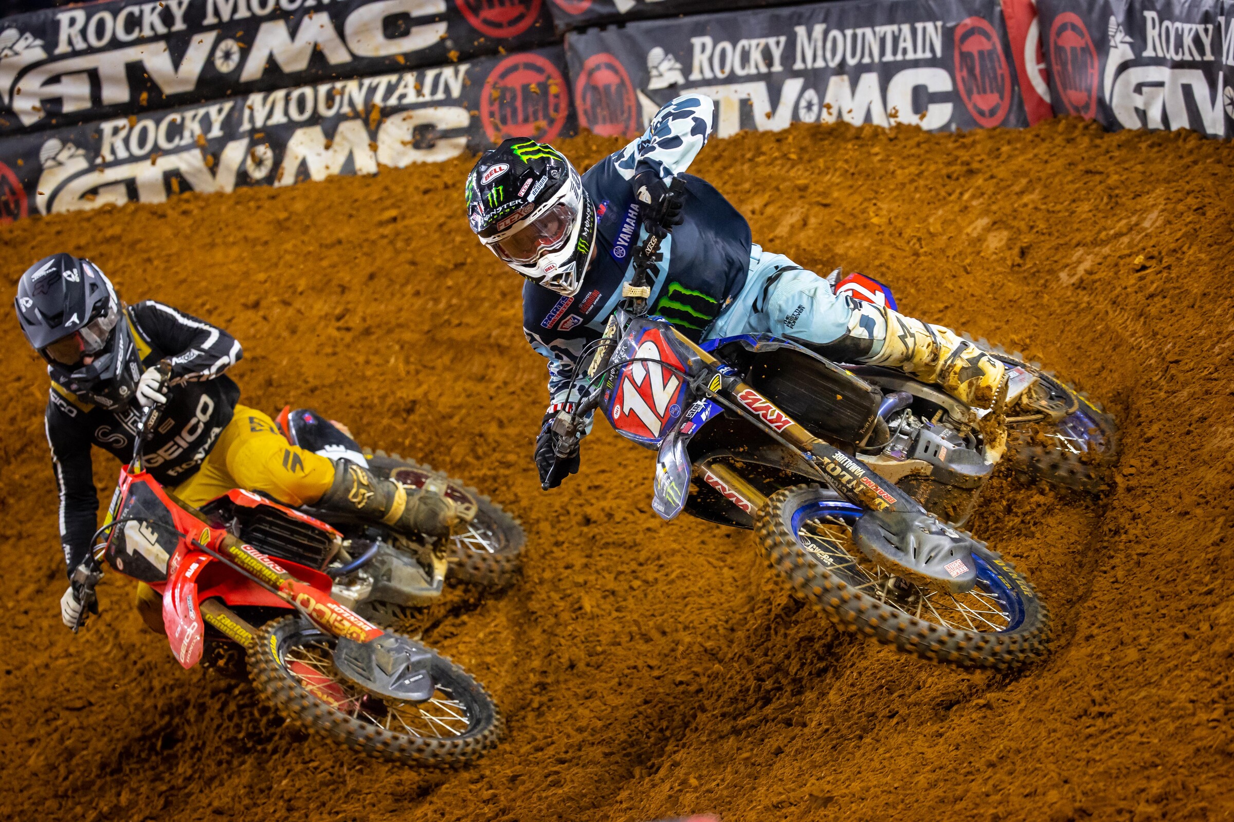 Sexton and McElrath at the Arlington Supercross.