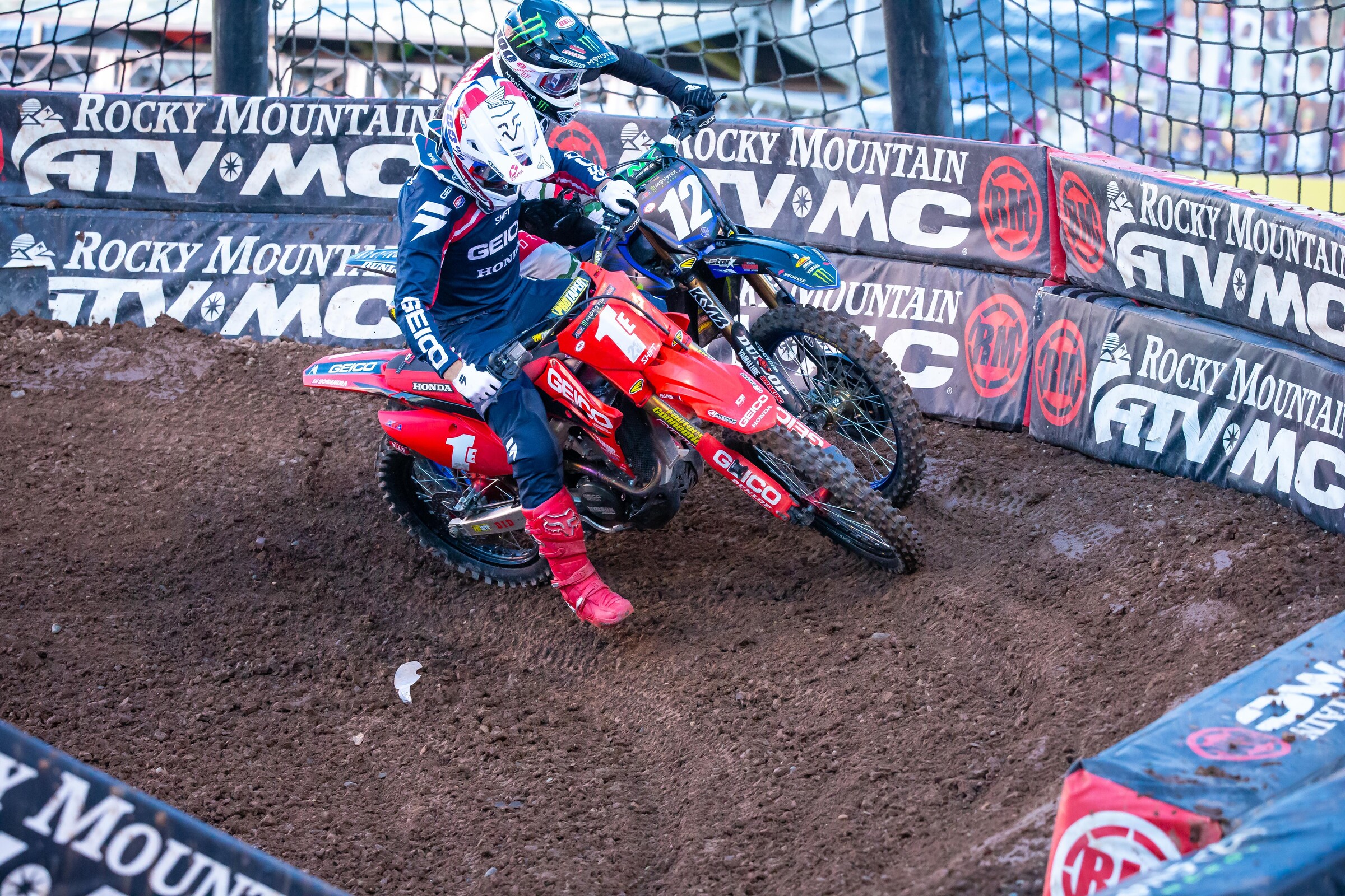 Sexton and McElrath at the Salt Lake City 6 Supercross.