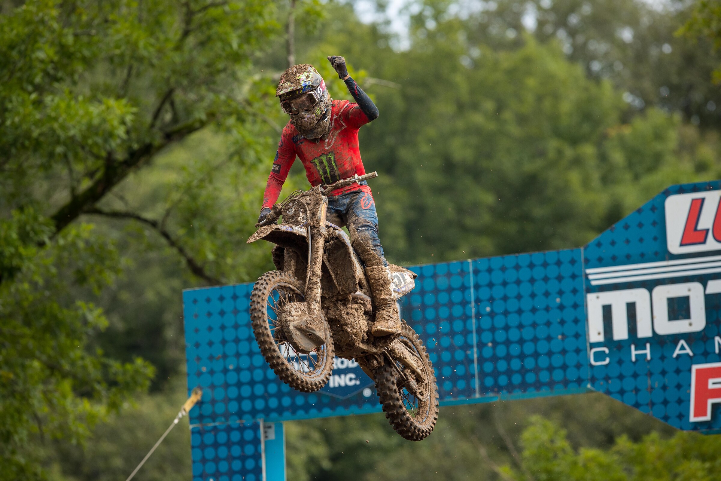Barica won a muddy moto at the second round at the Loretta Lynn's Ranch.