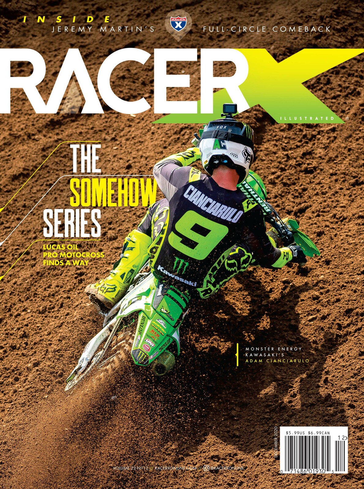 Adam Cianciarulo on the cover of Racer X Illustrated.