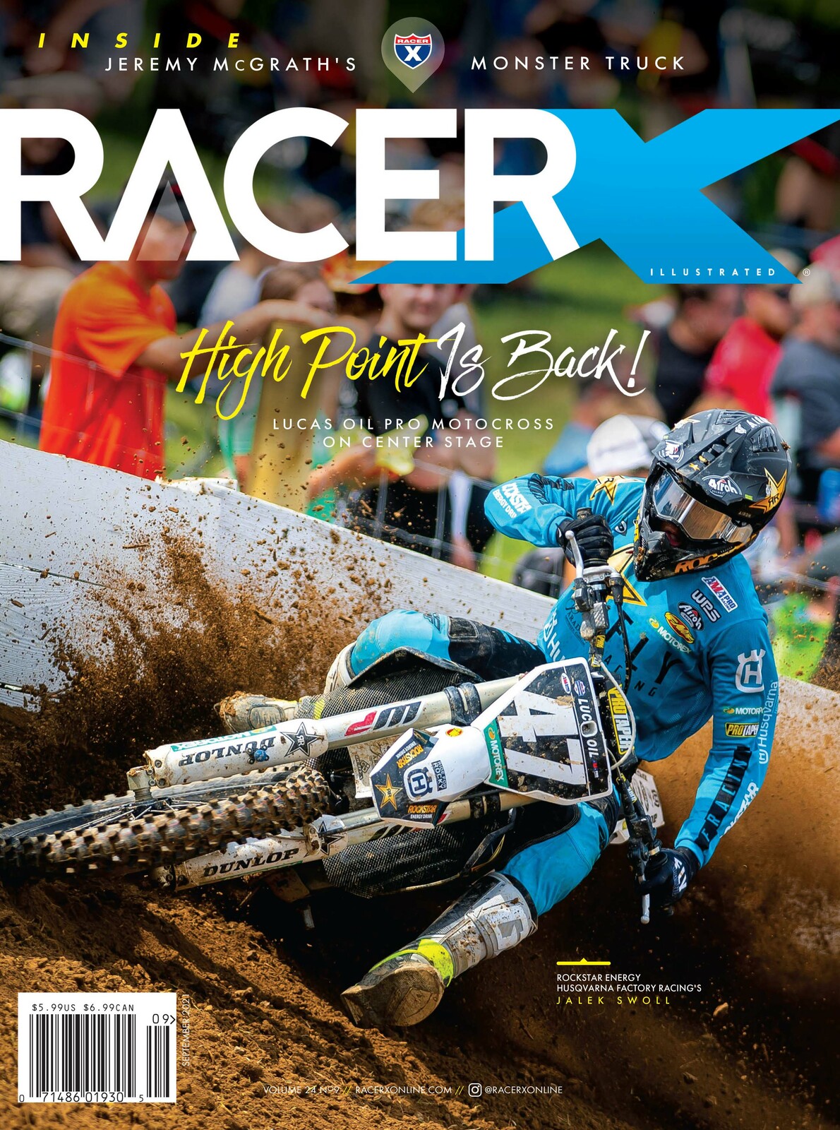 Jalek Swoll on the cover of Racer X Illustrated.
