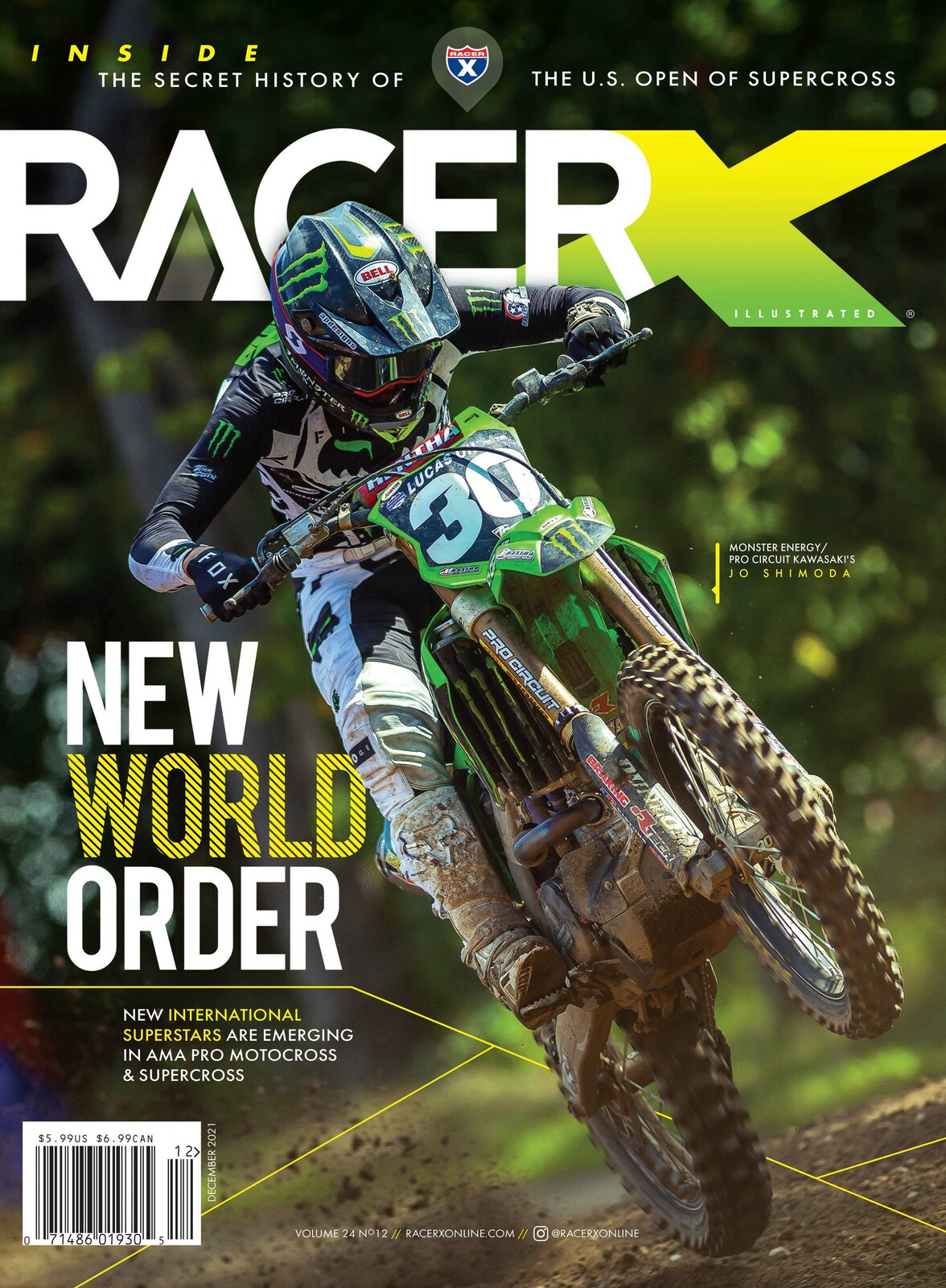 Jo Shimoda on the cover of Racer X Illustrated.
