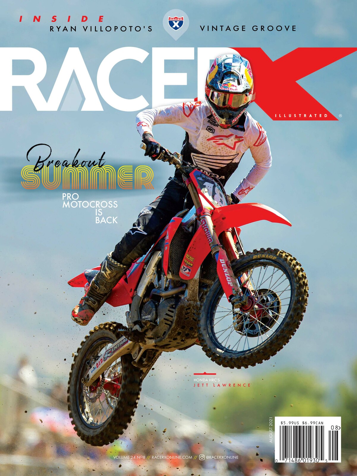 Jett Lawrence on the cover of Racer X Illustrated.