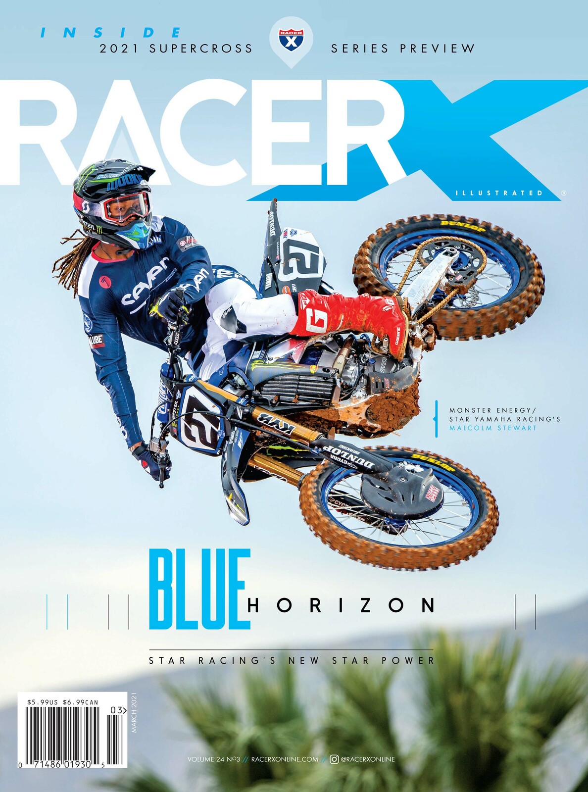 Malcolm Stewart on the cover of Racer X Illustrated.