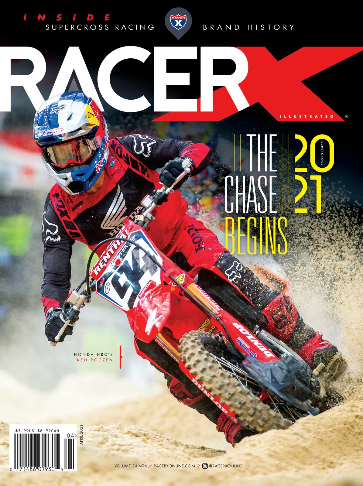 Ken Roczen on the cover of Racer X Illustrated.