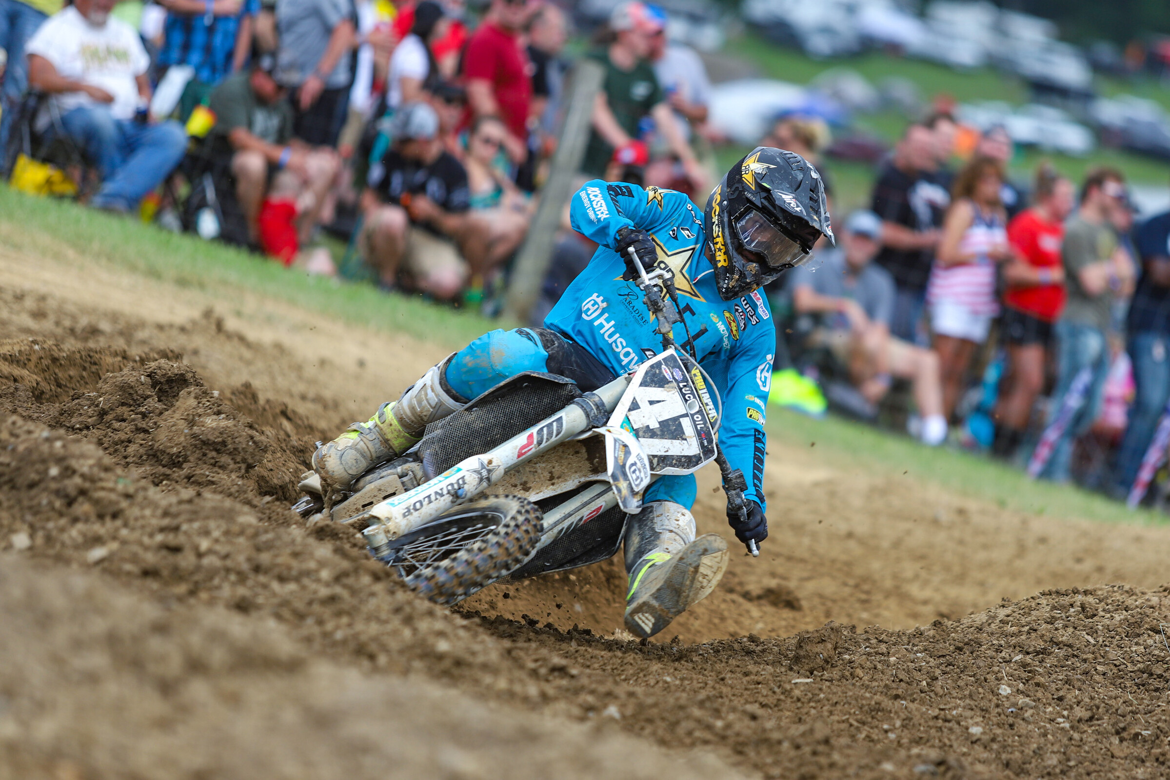 Jalek Swoll en route to his maiden 250 Class overall win at High Point Raceway.