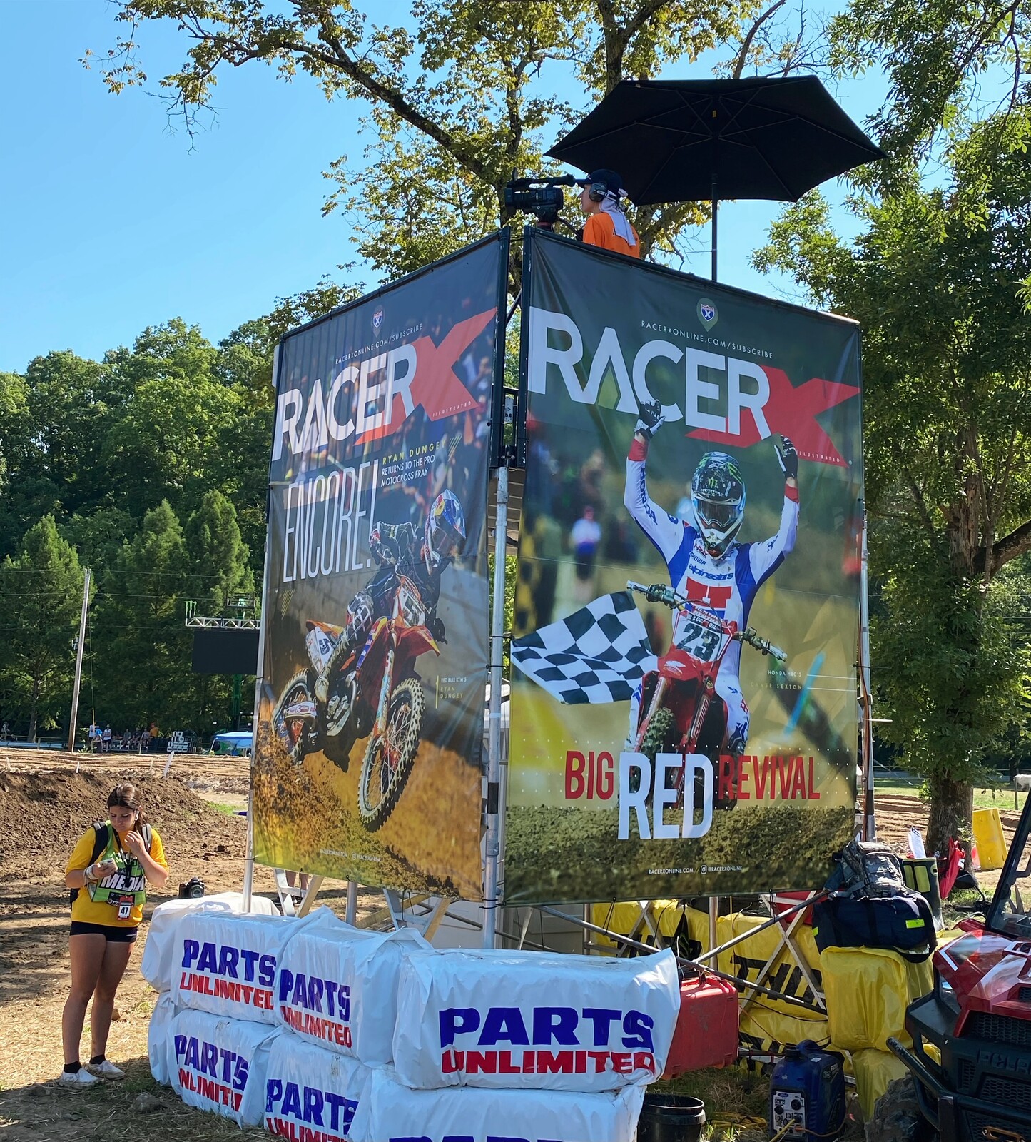 World’s coolest television stand at the Ranch.