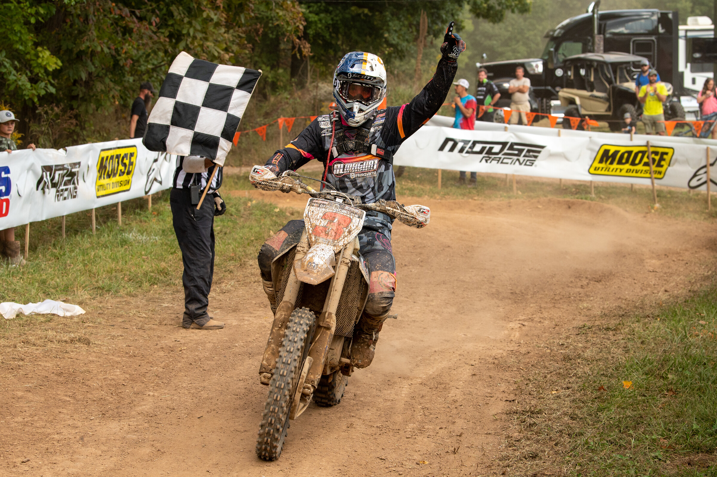 Jordan Ashburn claiming the Burr Oak GNCC overall win, which allowed him to clinch the 2022 GNCC National Championship.