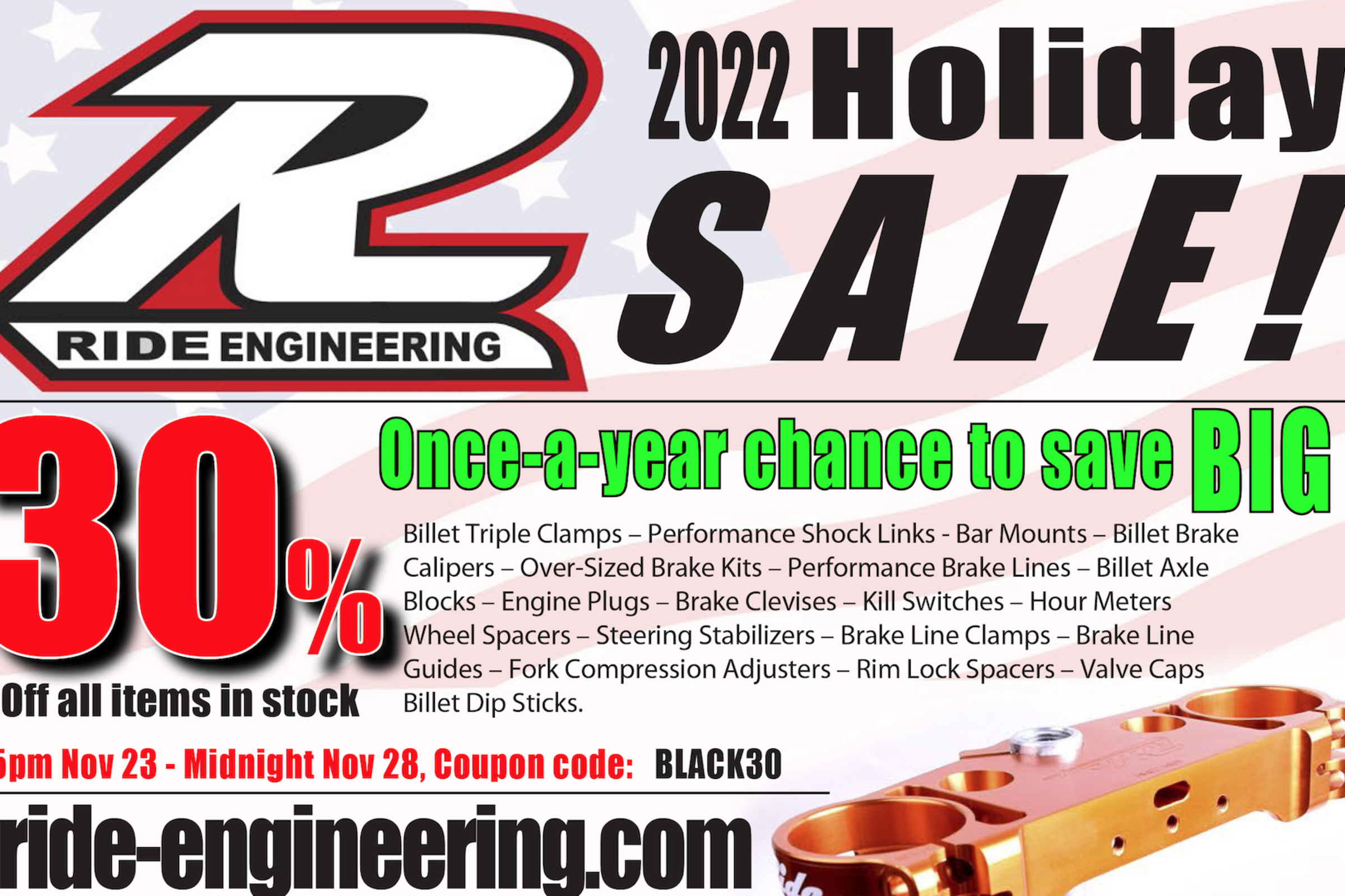 2022 Ride Engineering Holiday Sale