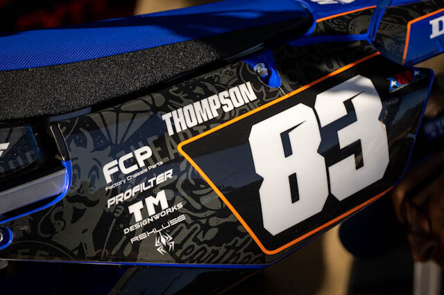 Cole Thompson's 2023 AMA national number.